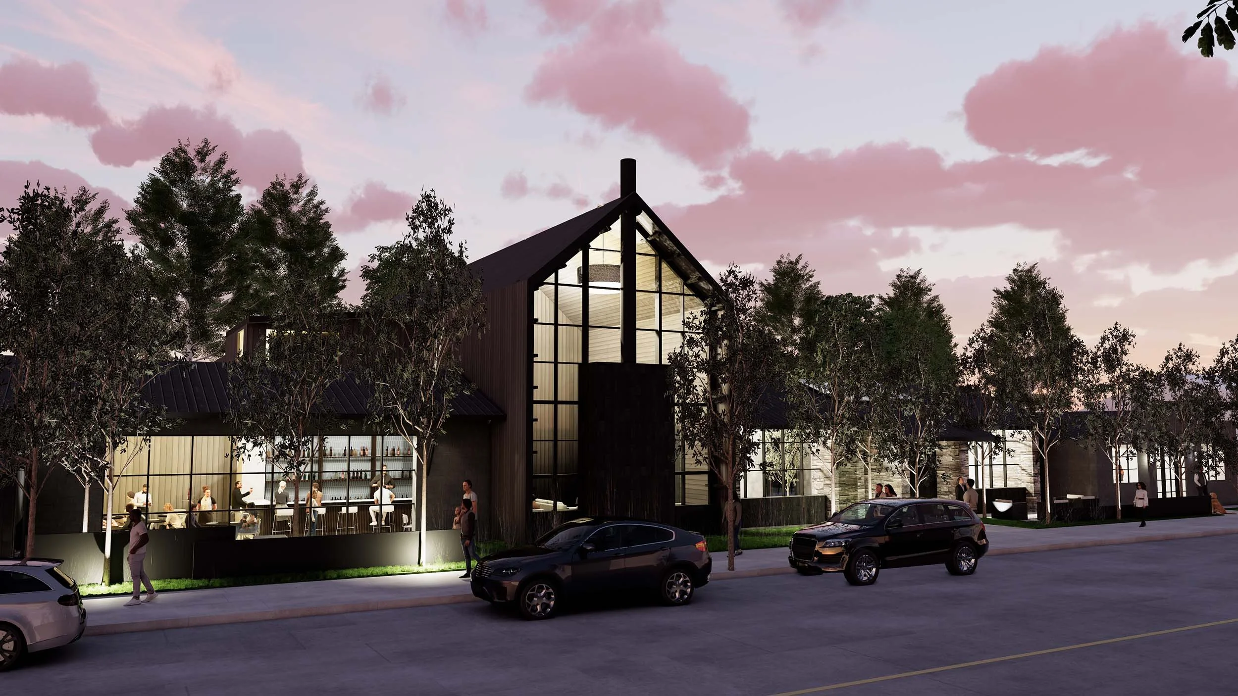 Eastern hotel street facing rendering