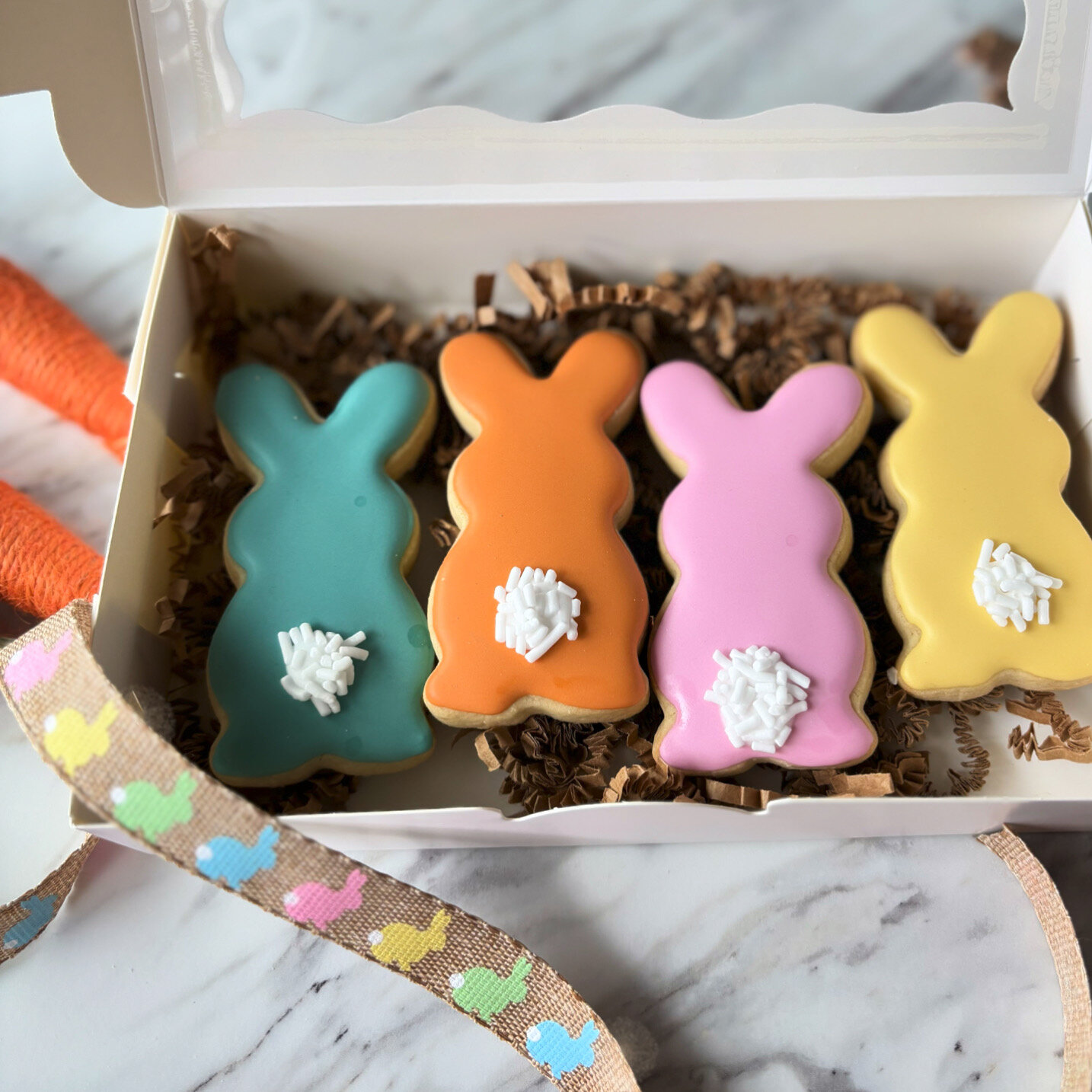Colorful Mini Bunny Set - 4 Cookies