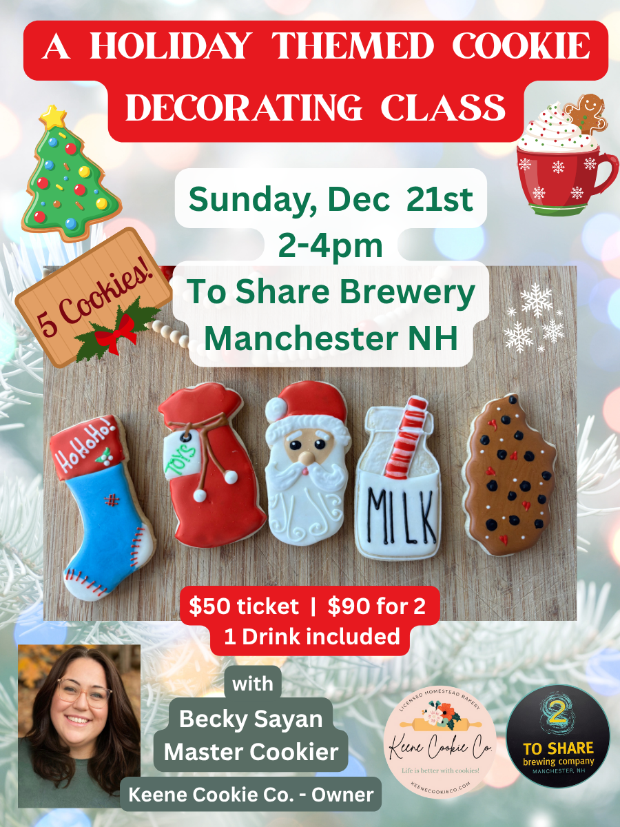 To Share Brewery, Manchester NH - Holiday Cookie Decorating Class