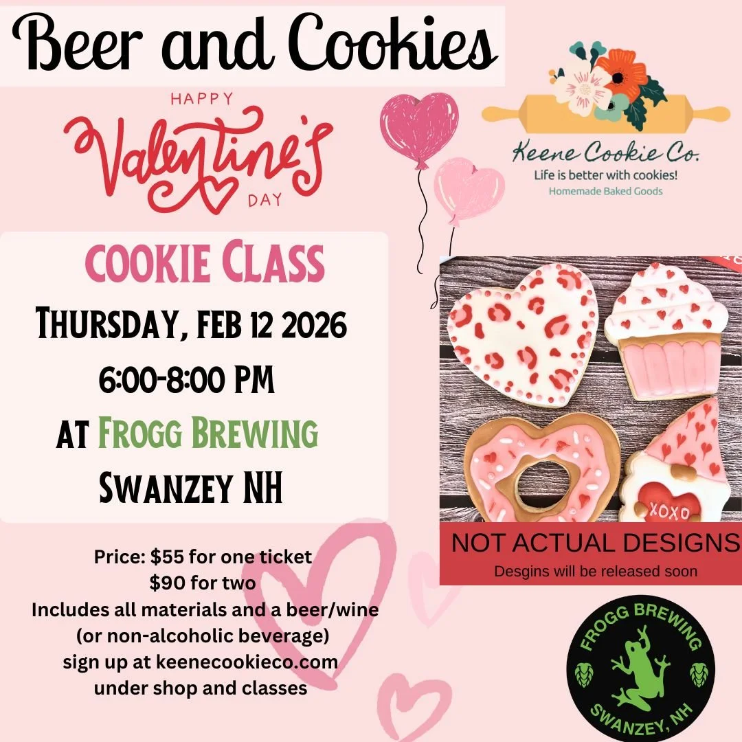 Beer and Cookies - Valentine's Cookie Decorating Class @ Frogg Brewing 