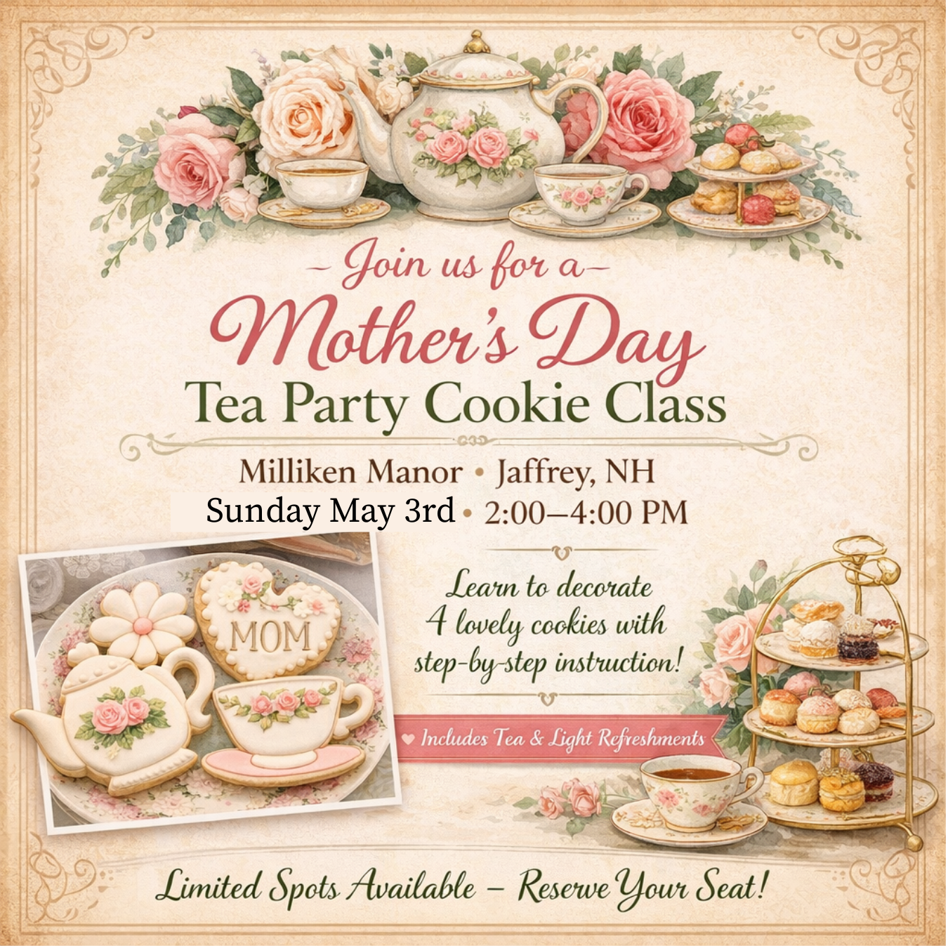 High Tea Mother’s Day Cookie Class