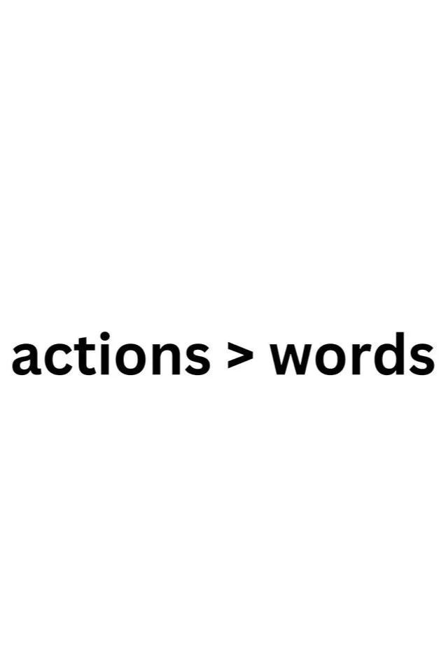 Actions+ +words