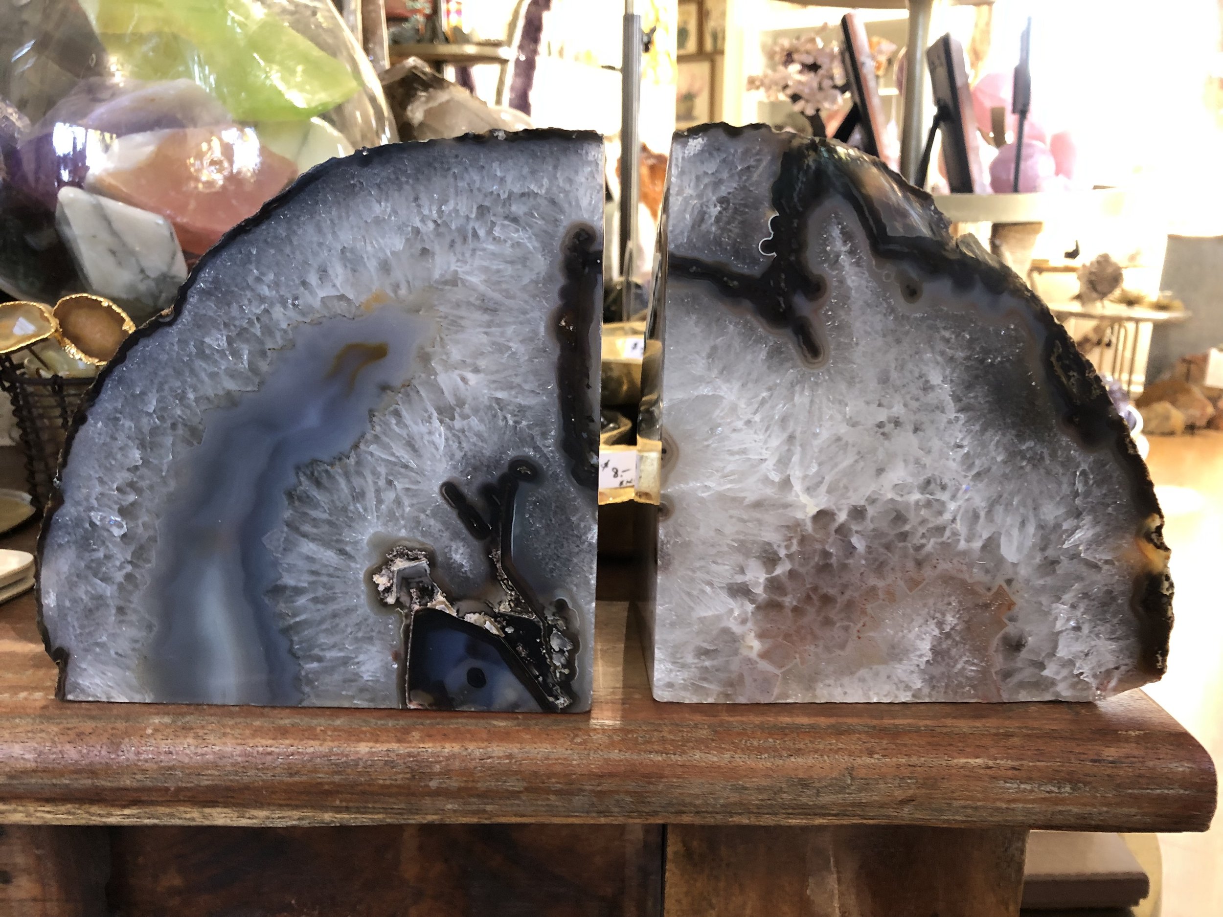 Agate Bookends