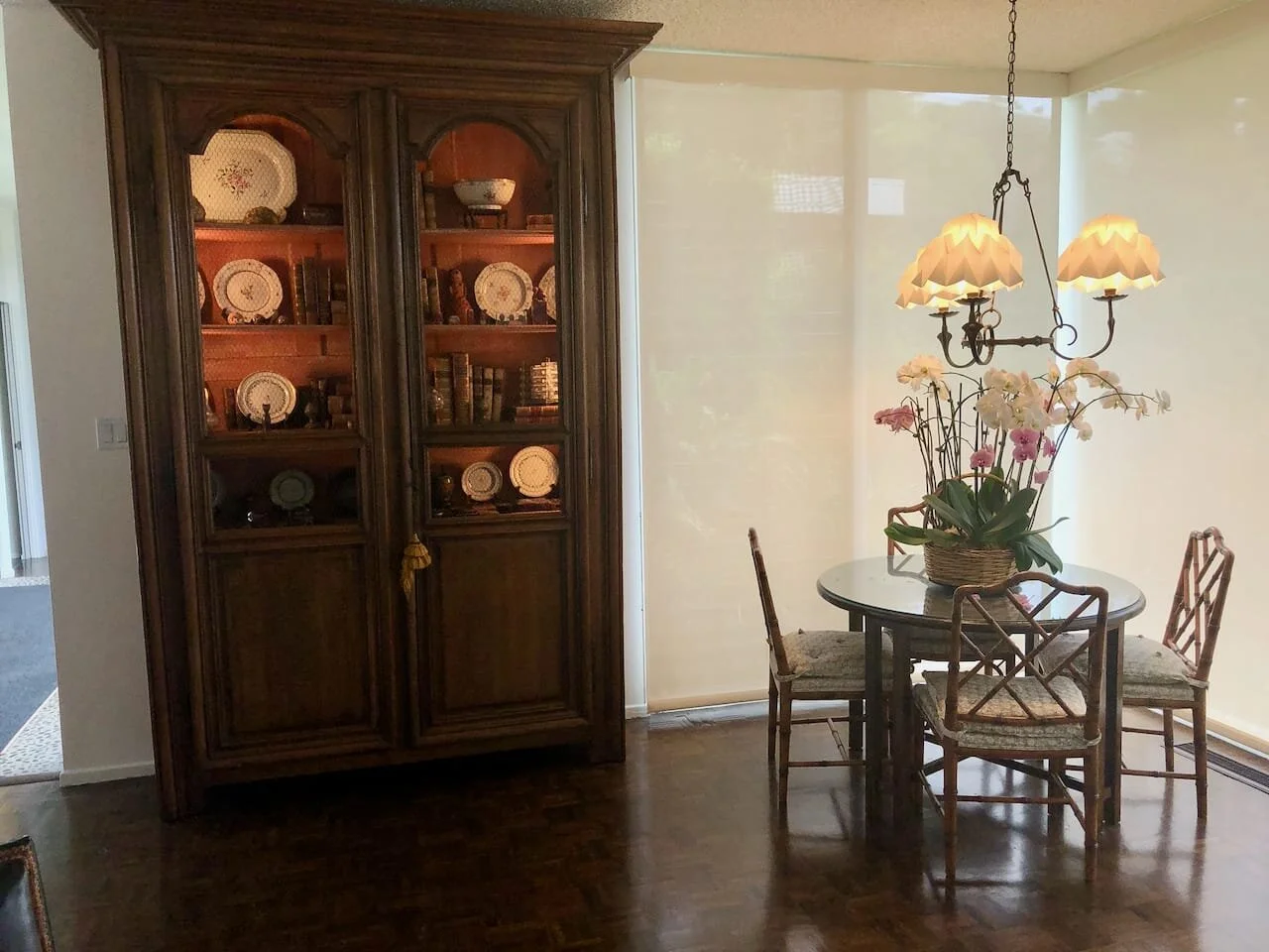 French Country Oak Bibliotheque with wire doors and paneled sides, circa 1870.