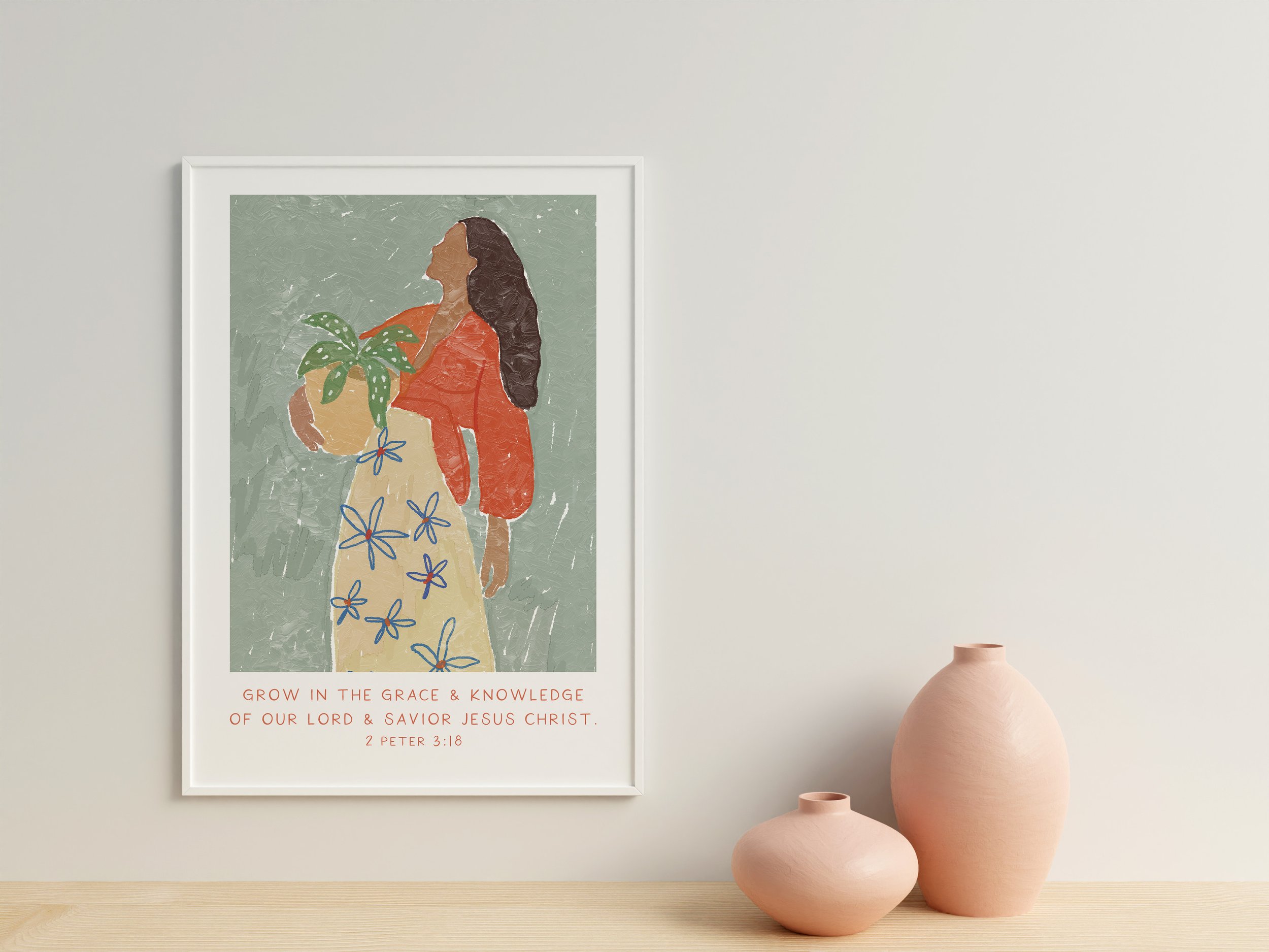 Grow In Grace Digital Print