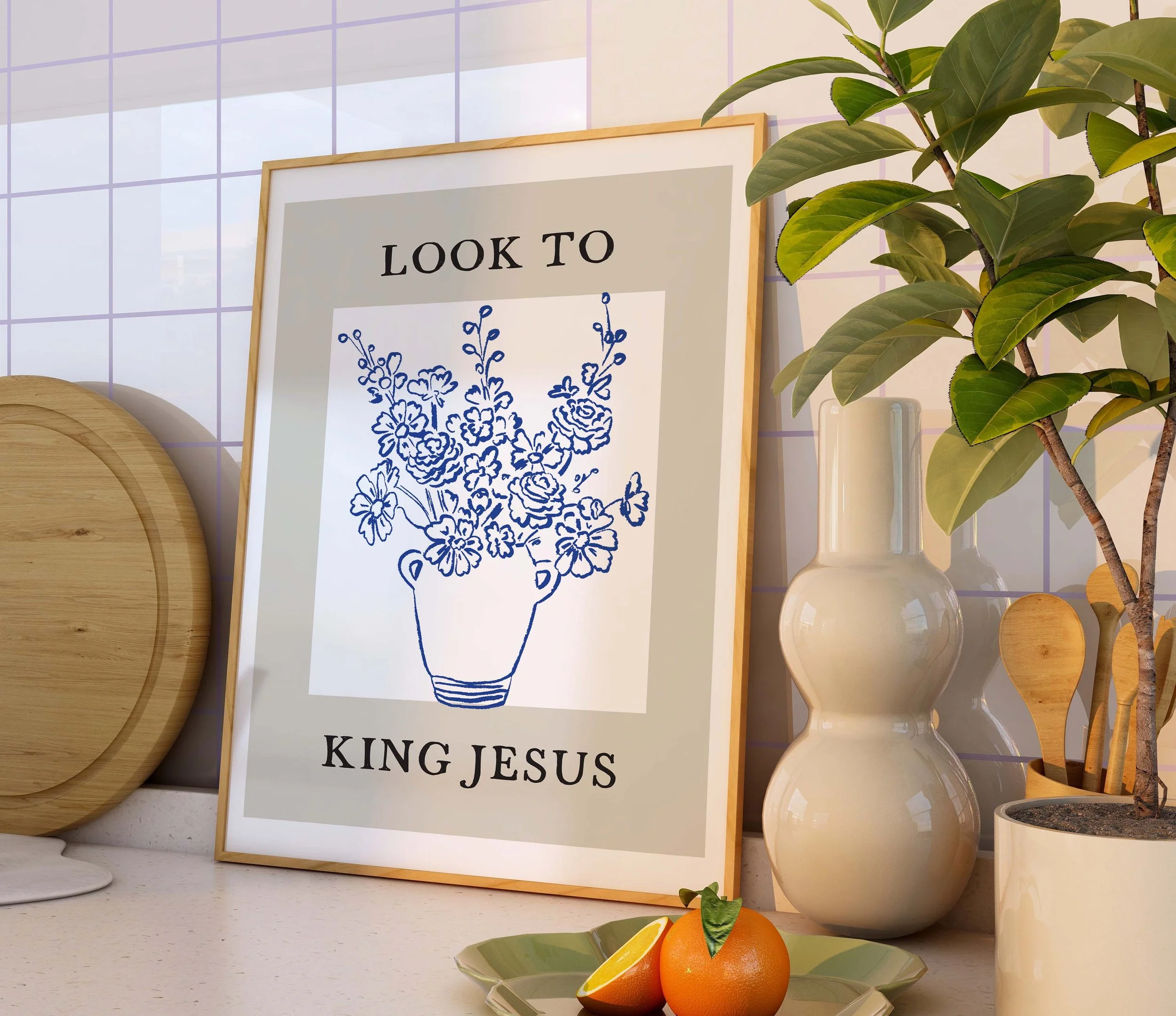 Look to King Jesus Digital Print