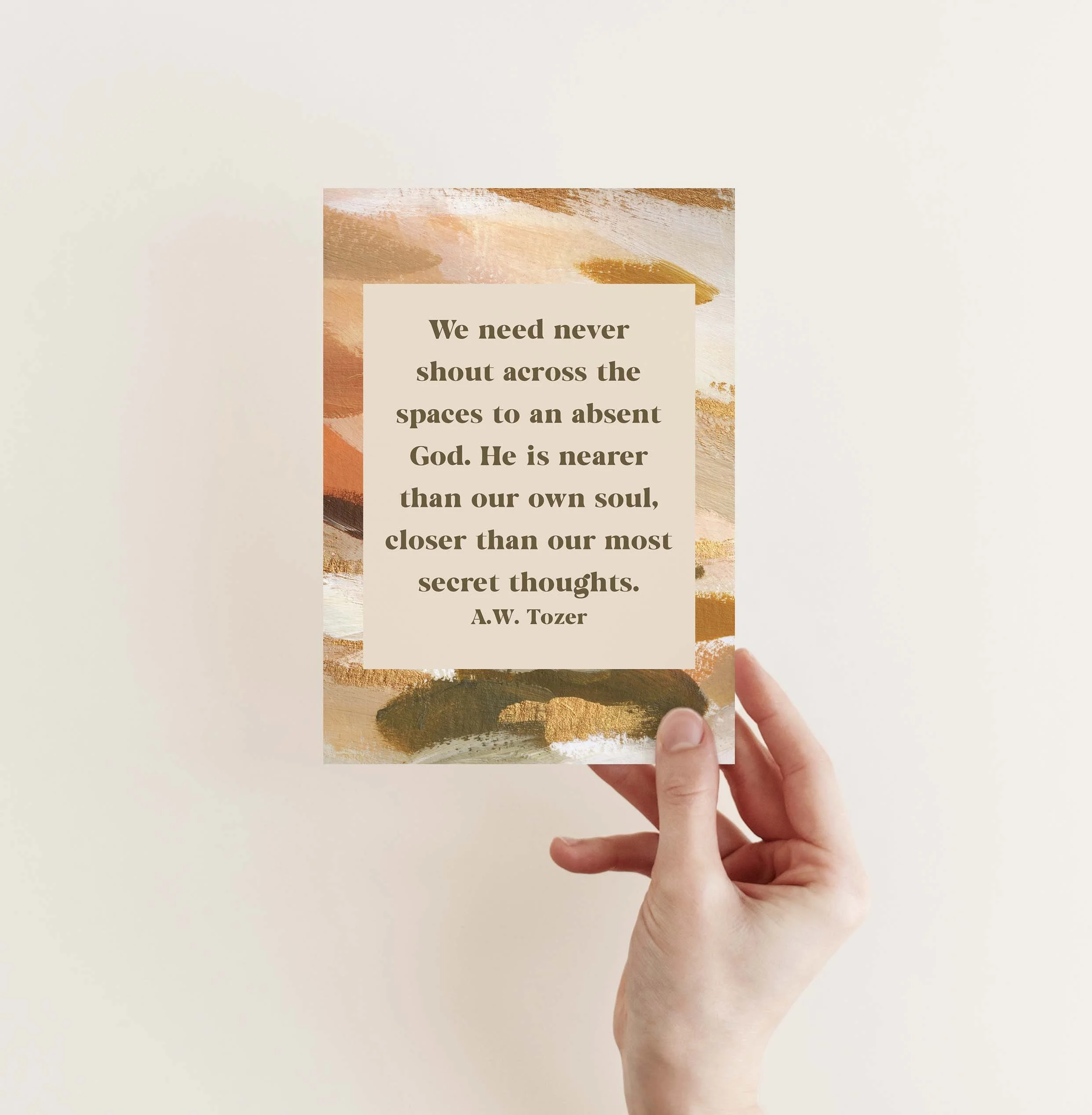 Tozer Quote Small Digital Art Print