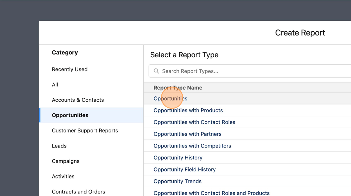 Salesforce Report Types