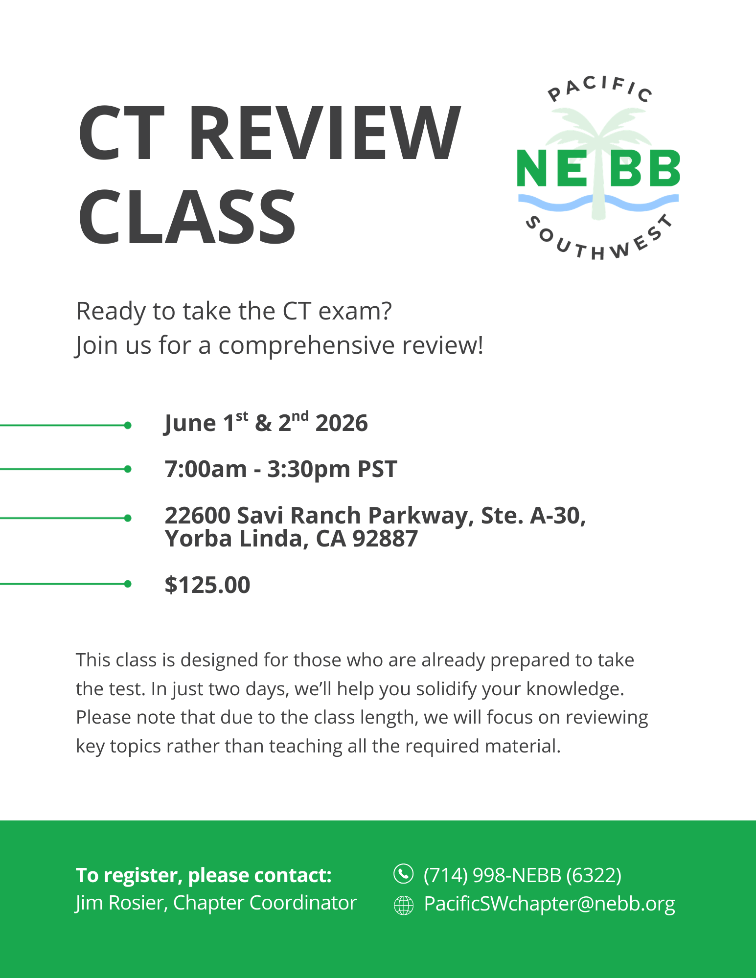 CT Review Class Day 1