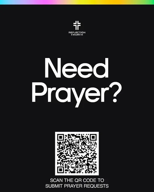 Reflection Church prayer request graphic inviting people to submit a prayer request.