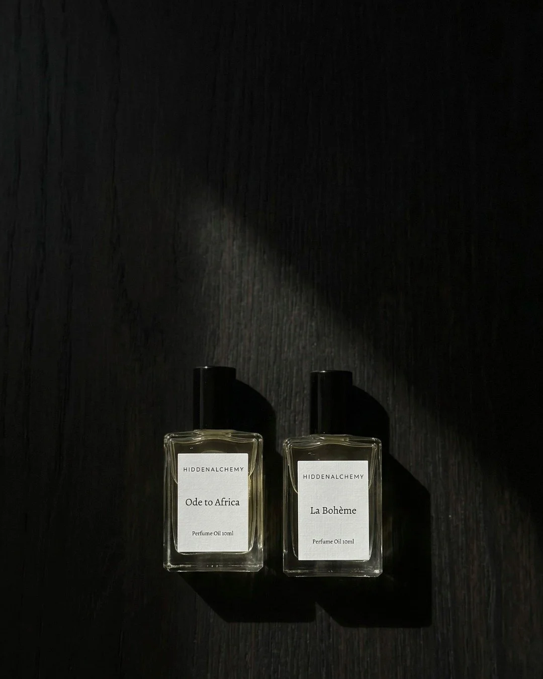 Two scents. Two worlds. One collection.
Ode to Africa meets La Boh&egrave;me. 
Find yours. 🖤