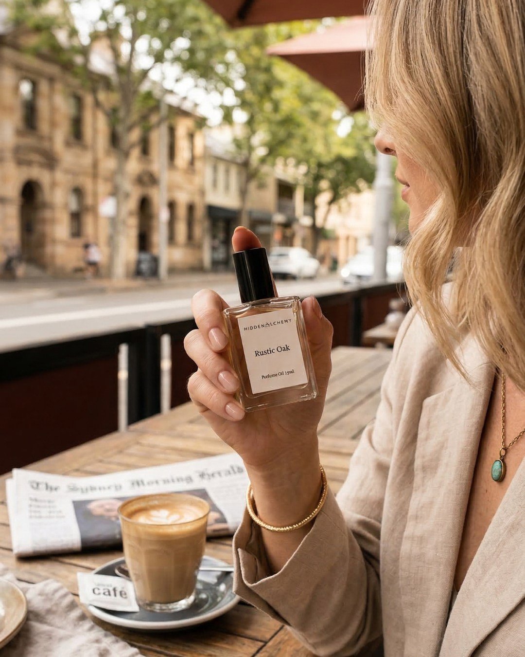 Saturday morning starter pack:
 ✓ Latte.
✓ Something to read. 
✓ A scent that makes the whole table turn. 

Rustic Oak perfume oil &mdash; warm amber, dark spice, and a woody base that just gets better as the day goes on.

What's your Saturday scent?