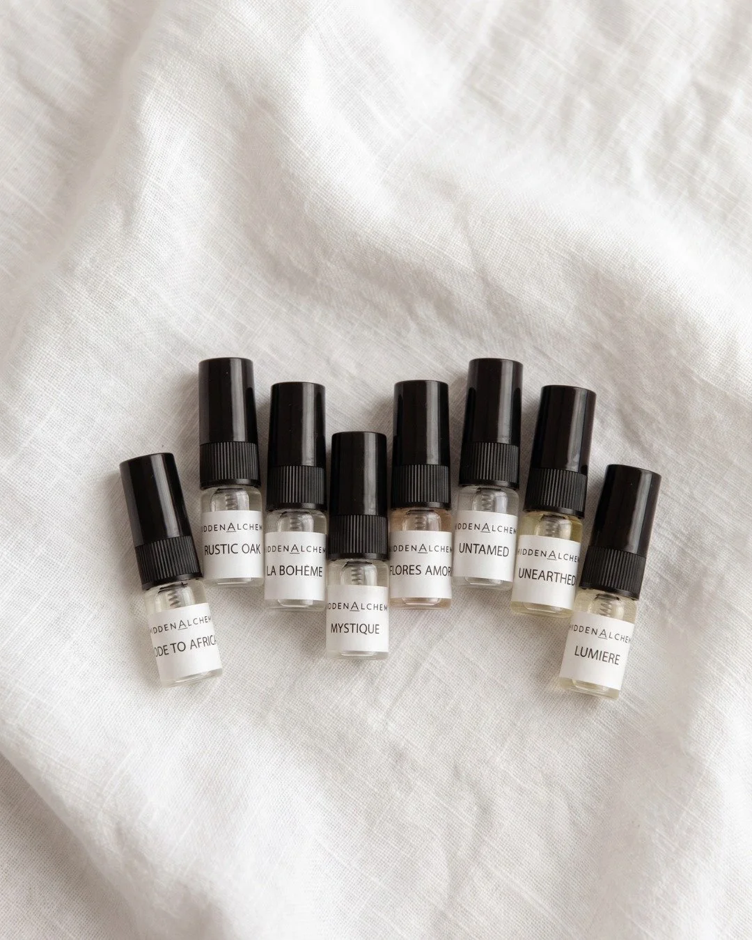 Eight scents. One collection. Zero bad choices.

This is what your Saturday morning should smell like: pick one, roll it on, and let the day decide the rest.

The full Hidden Alchemy perfume oil range, hand-filled in Illawarra, NSW. Vegan, cruelty-fr