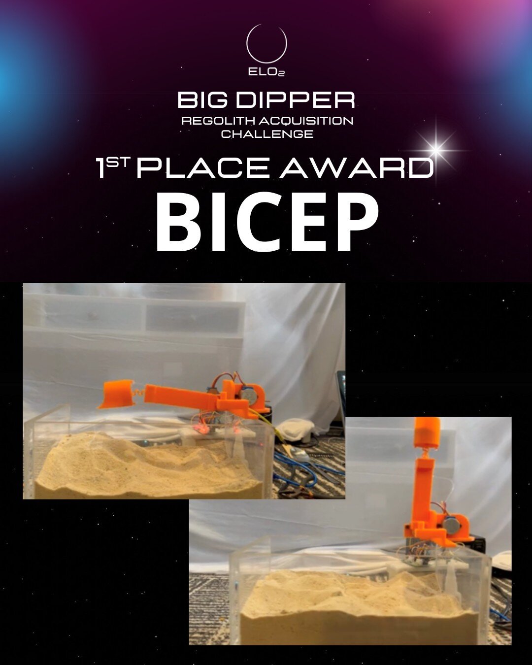 Congratulations to one of three @ELO2.au Big Dipper Challenge 1st Place Winners &ndash; BICEP! ⁠
⁠
Winning designs were judged on creativity, functionality, durability, scalability, and evidence of design optimisation. The Biomechanically Inspired Co