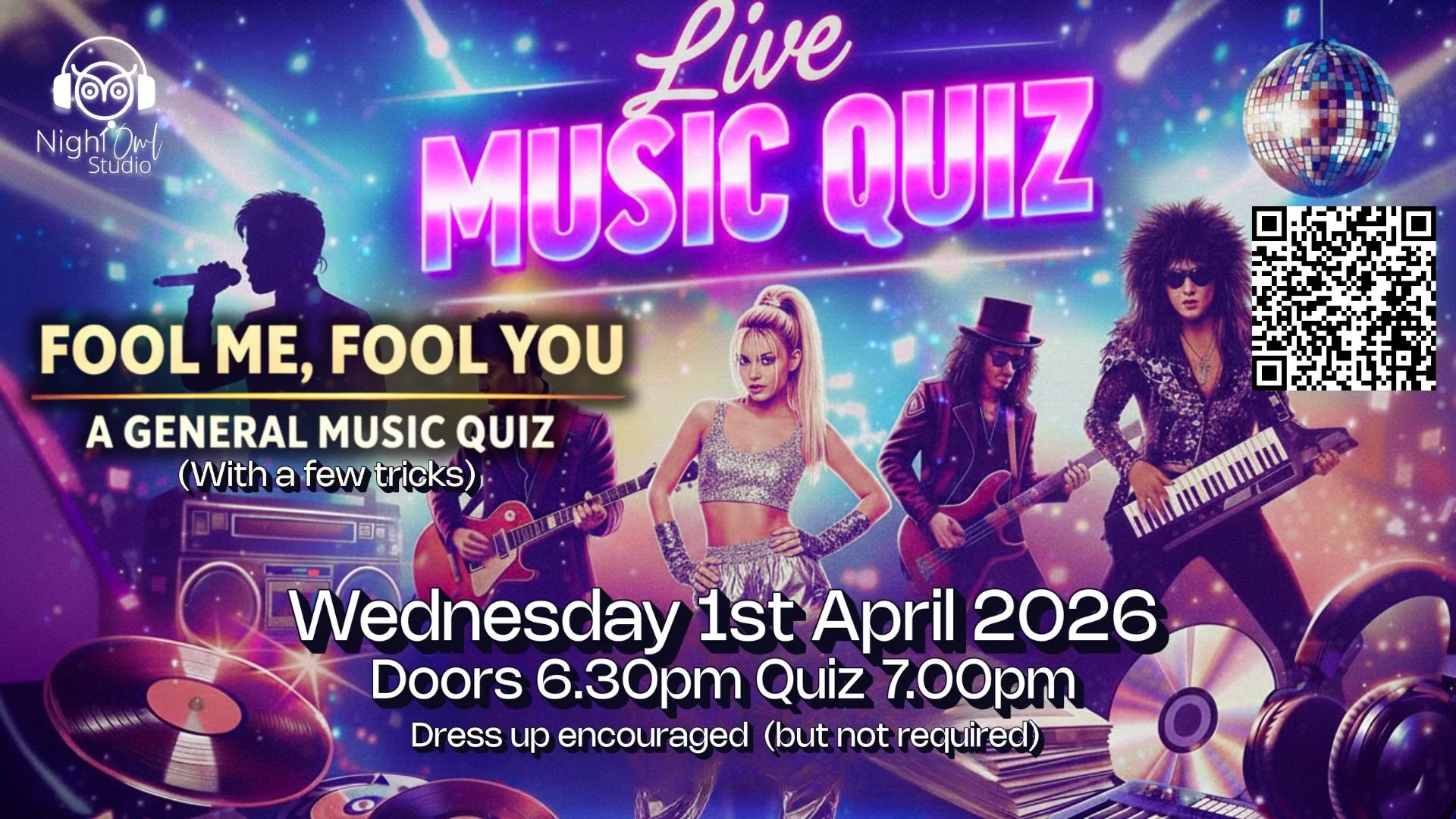 Live Music Quiz - Fool Me, Fool You. A General Music Quiz