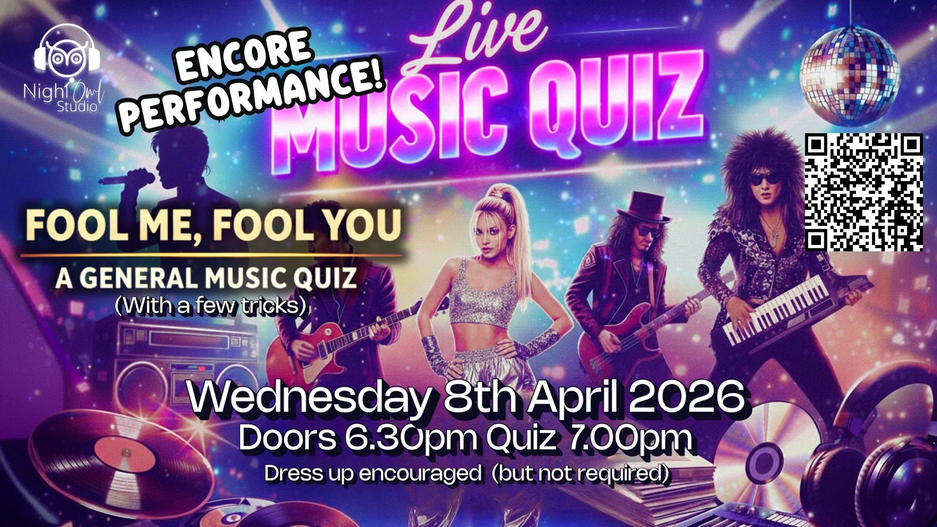 Encore Live Music Quiz - Fool Me, Fool You. A General Music Quiz