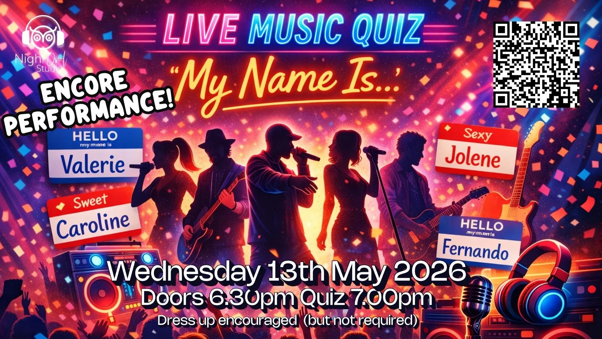 Encore Live Music Quiz - My Name Is.... 