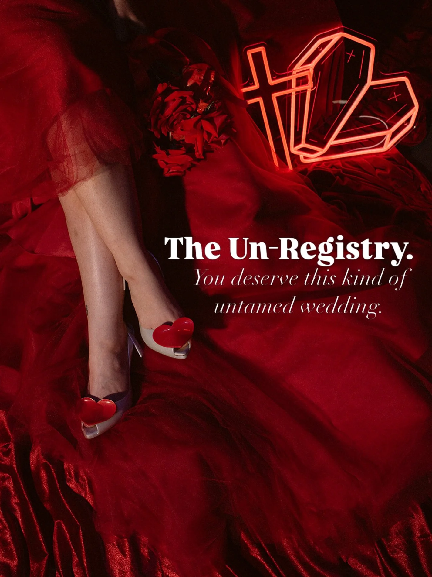 The Un-registry.

For the couples who don&rsquo;t want a wedding that behaves itself. 💀 

No performative traditions. No &ldquo;because that&rsquo;s just how it&rsquo;s done.&rdquo;

Simply a registry weddings aka micro wedding or elopement that fee