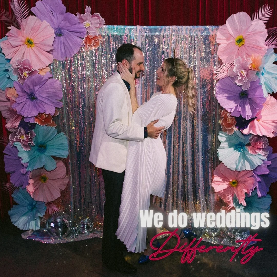 We have everything you need and nothing you don&rsquo;t.

Velvet drapes. Moody lighting. Neon details. With Lounge + cocktail furniture all provided in the pricing. 

You don&rsquo;t need to spend a small fortune styling our unique space into a weddi