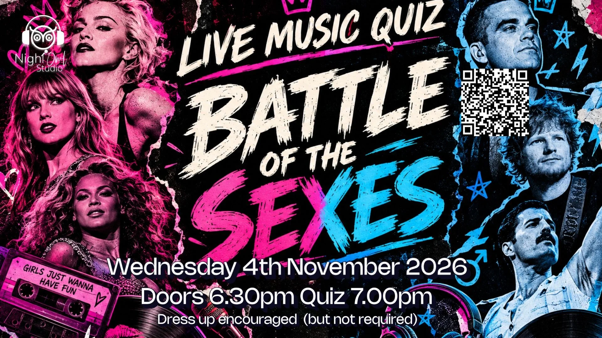 Live Music Quiz - Battle of the Sexes