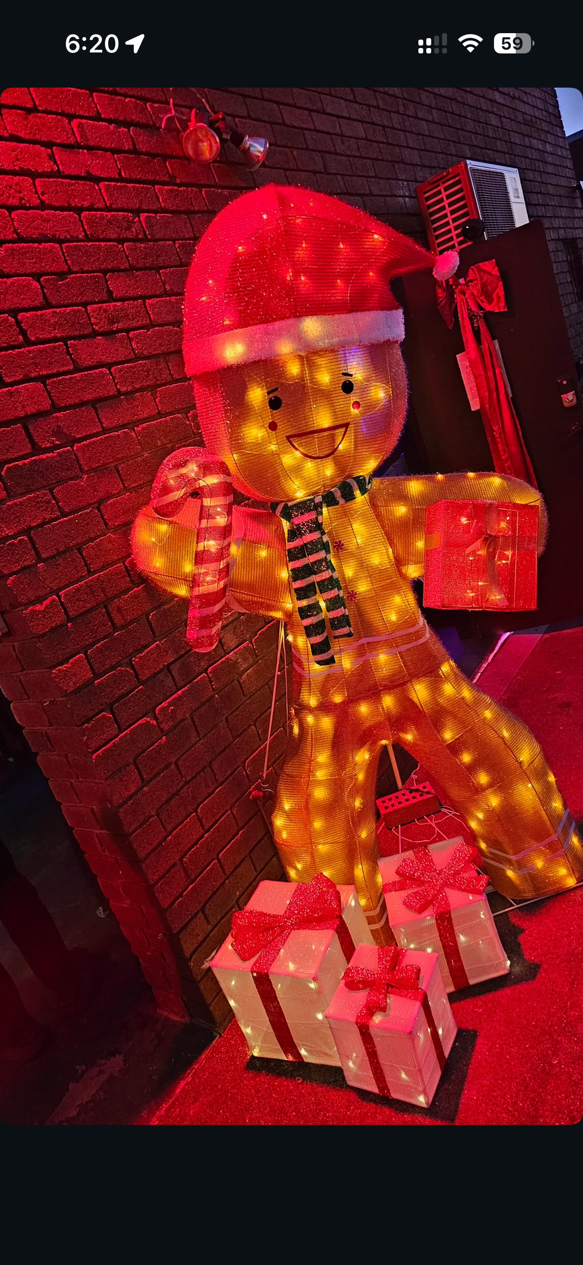 Illuminated gingerbread man decoration