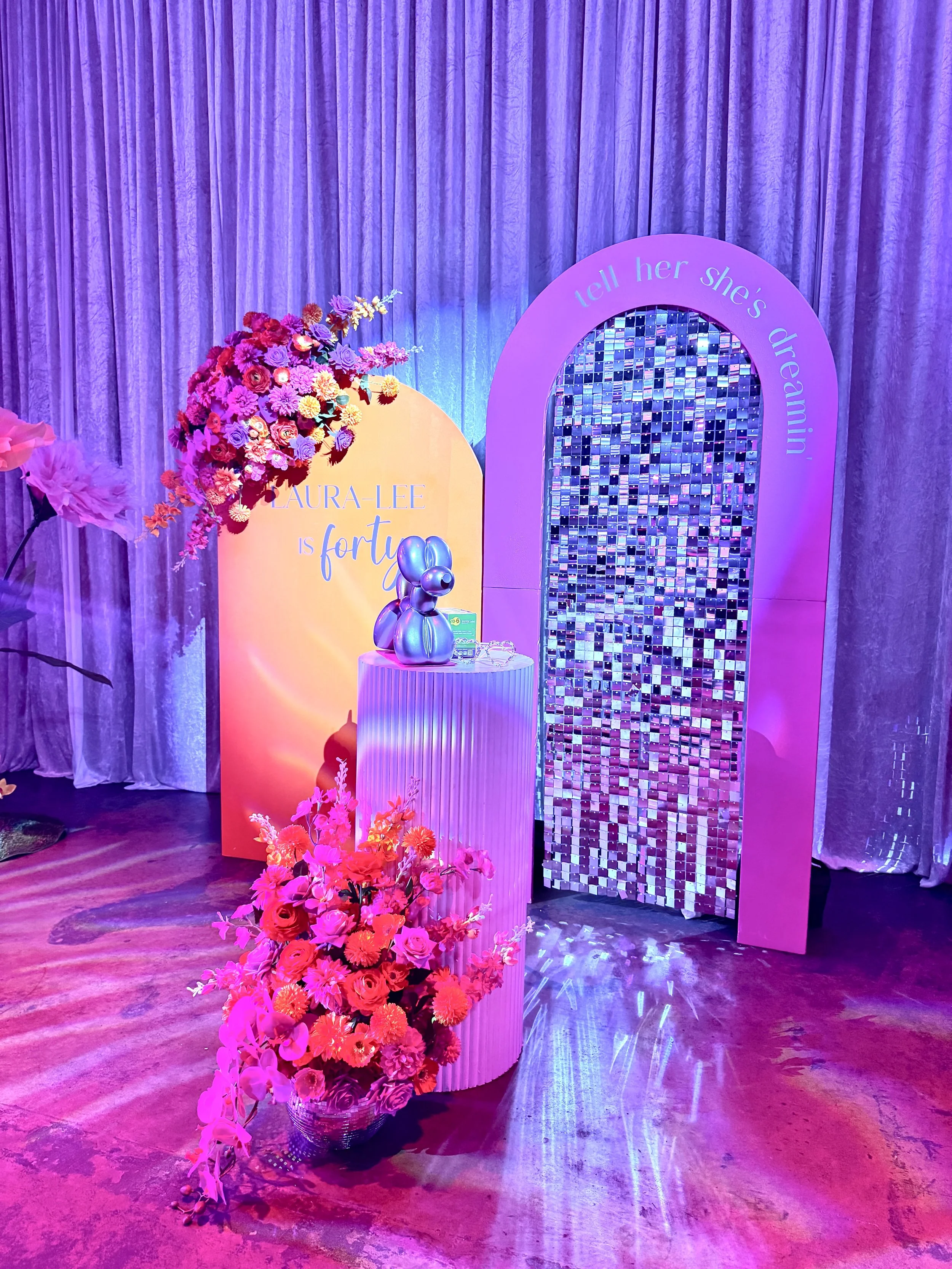 Photo backdrop and props