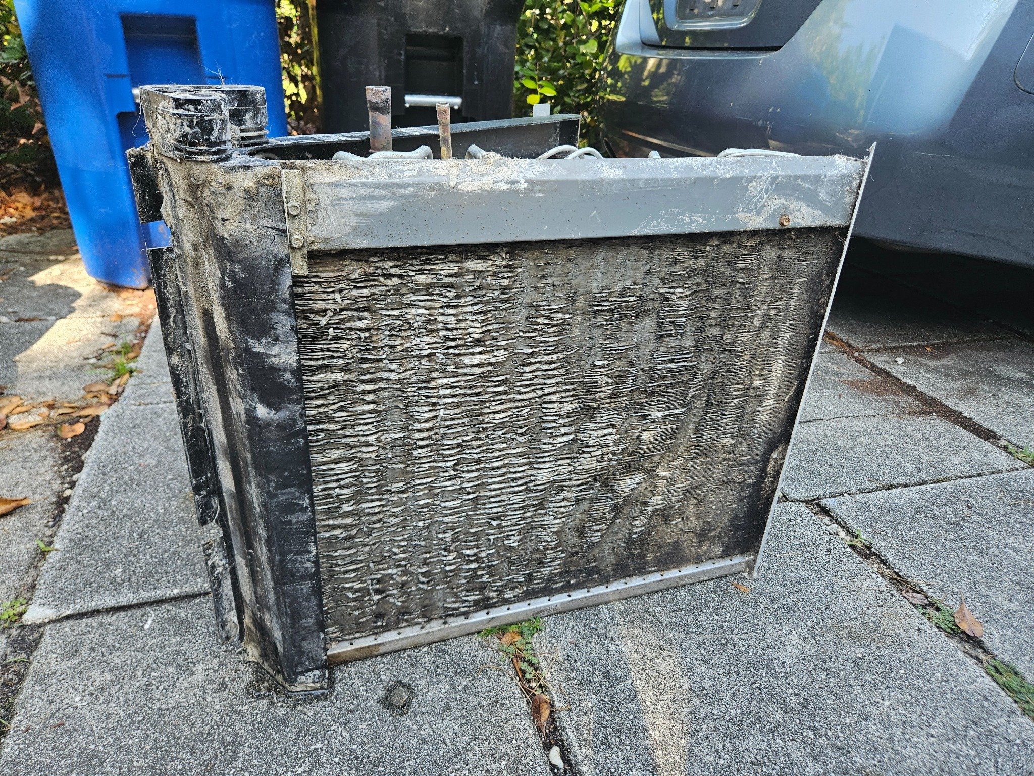 Removed damaged and leaking AC coil from the warranty repair in Fort Lauderdale, Florida.