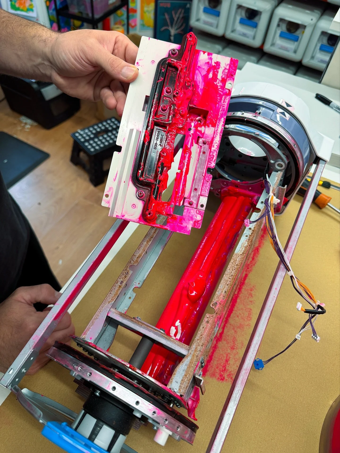 The less glamorous side of #Riso printing! 🫟 🔧