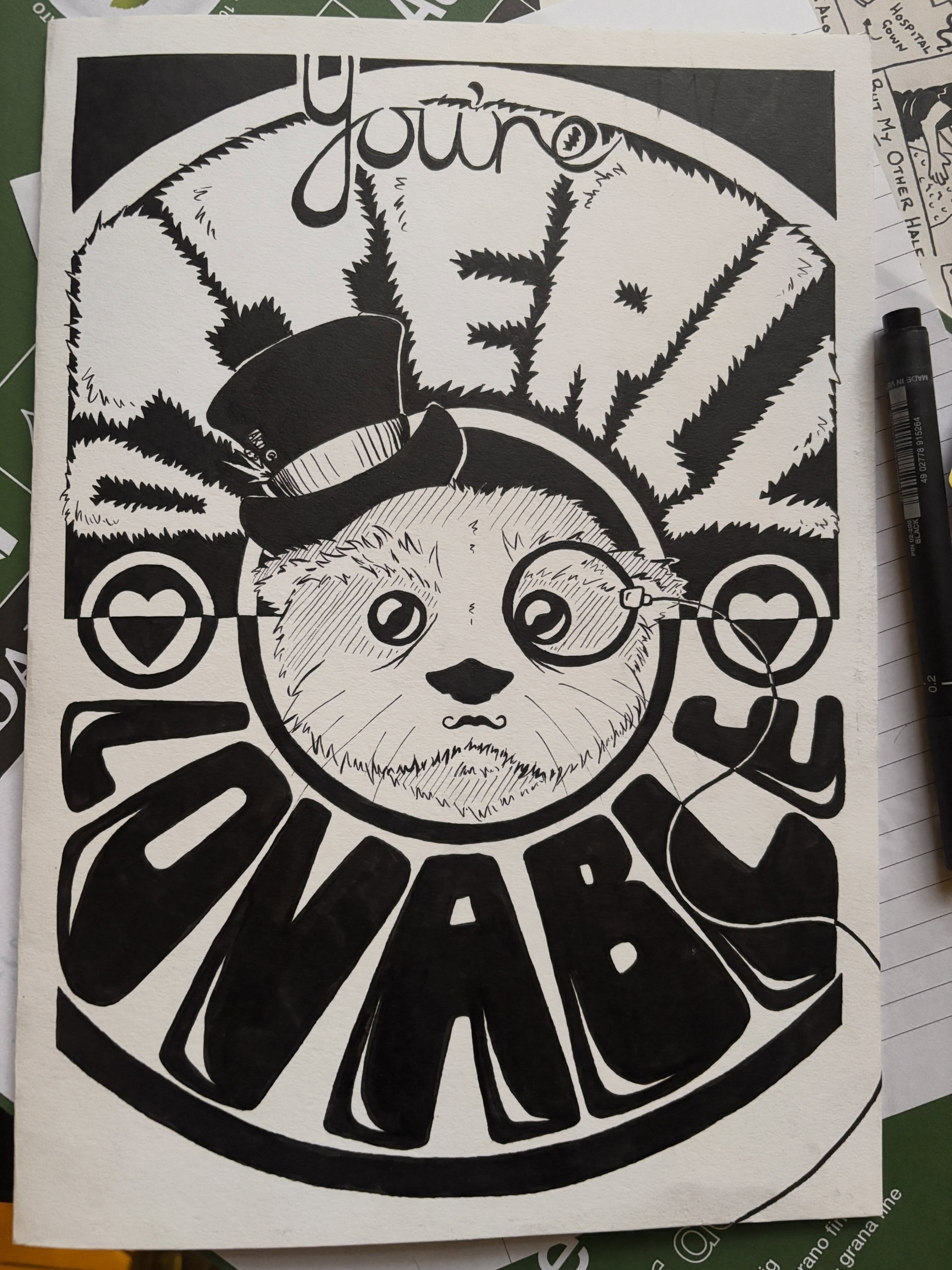 Here&rsquo;s a pic of the inked anniversary card as promised yesterday 🌟 It&rsquo;s surprisingly hard to place otter eyes for maximum cuteness 😂 x

#otterlove