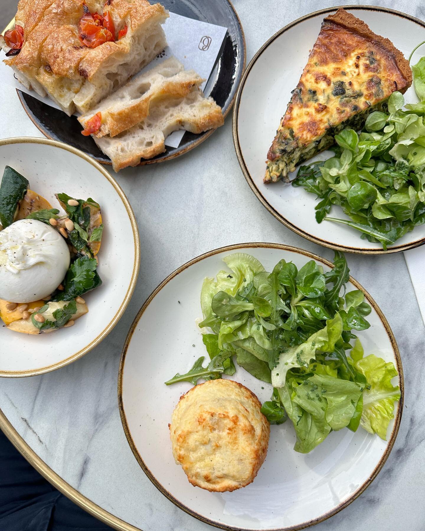 A few new dishes have landed on our all-day menu - grilled courgette and burrata, watercress and feta quiche, and a smoked haddock souffl&eacute;. Throw in some freshly baked focaccia and you have an excellent lunch for two, especially if one of you 