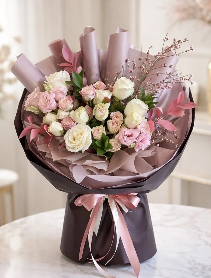 Stunning Pink & White Bouquet