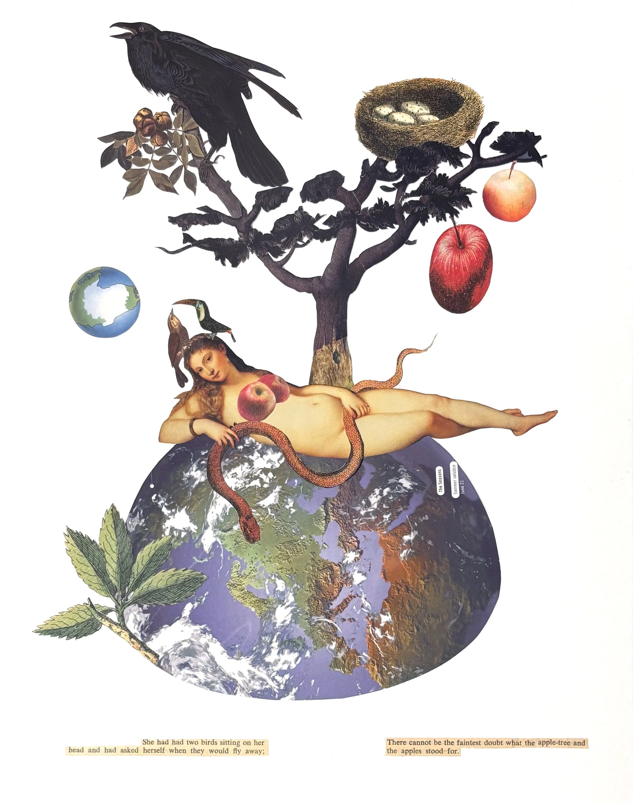 Two Birds (Mixed Media - 11" x 14" - $800 USD - USA) Trudy Borenstein-Sugiura