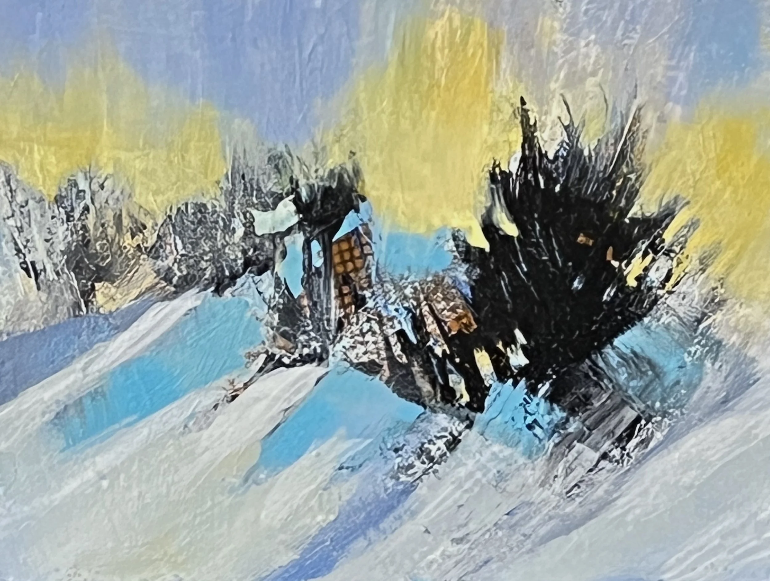 Fire on Ice (Painting - $800 - 11 X 15) - Gerald Manno