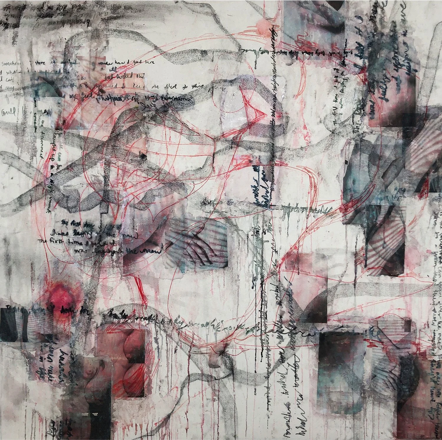 February 2008 (Mixed Media - 4 feet x 4 feet) - Zoë LeBrun