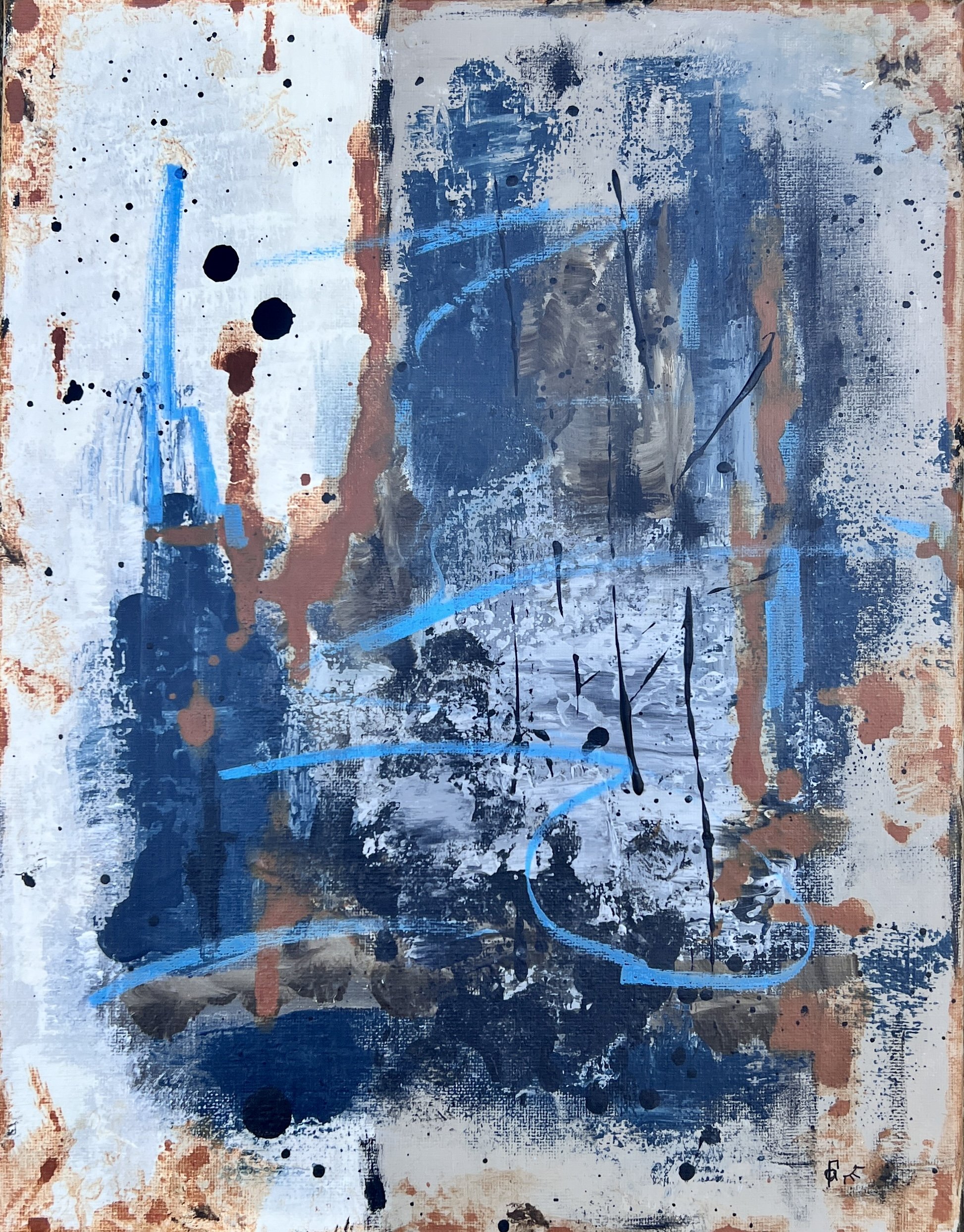 One of Monochrome series (Painting - 10" x 12" x 1" - $375 USD - USA) Alla Haidash