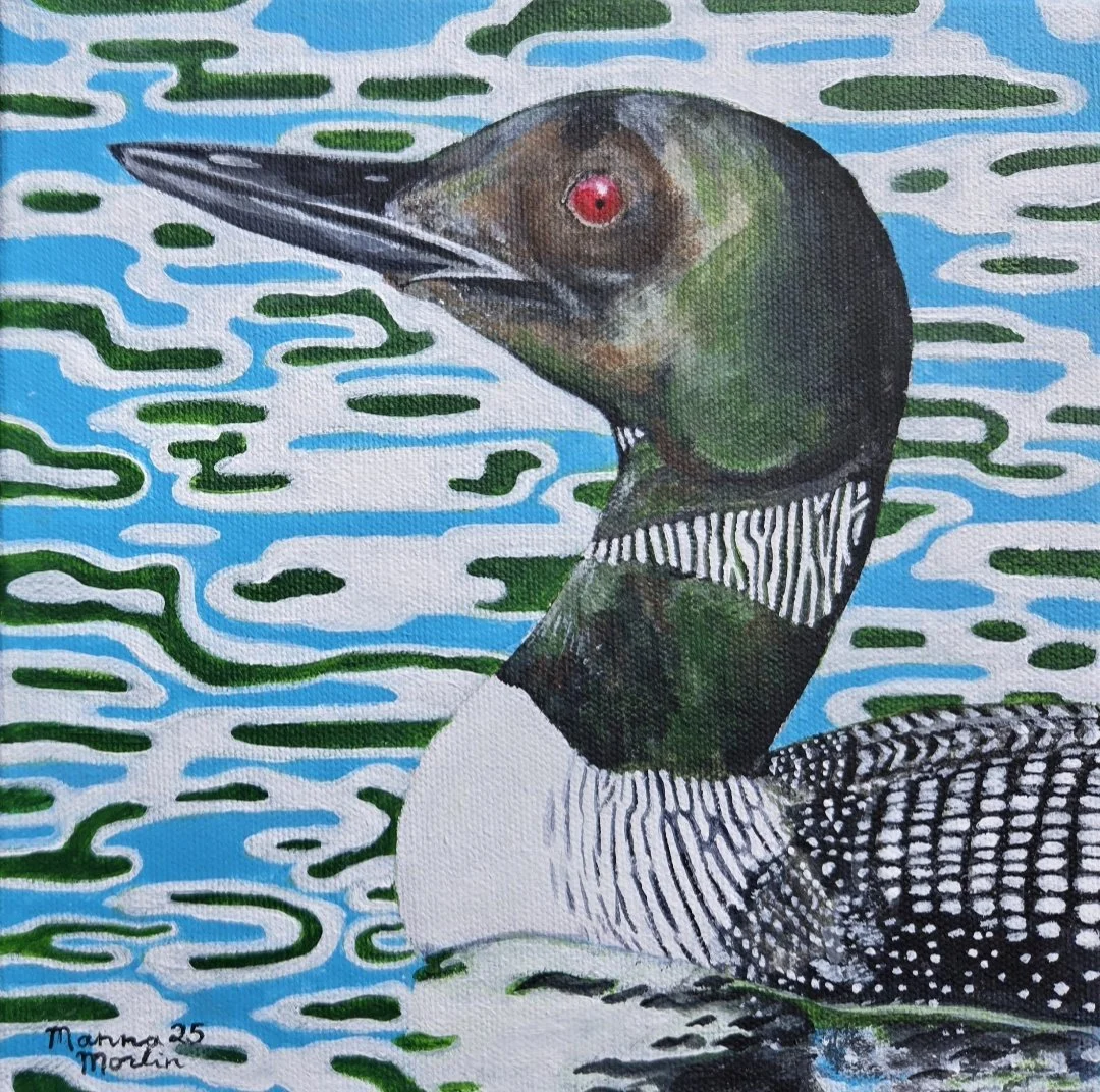 Lucky Loonie (Painting - $300 - 8"×8"×1.5") - Manna Morlin