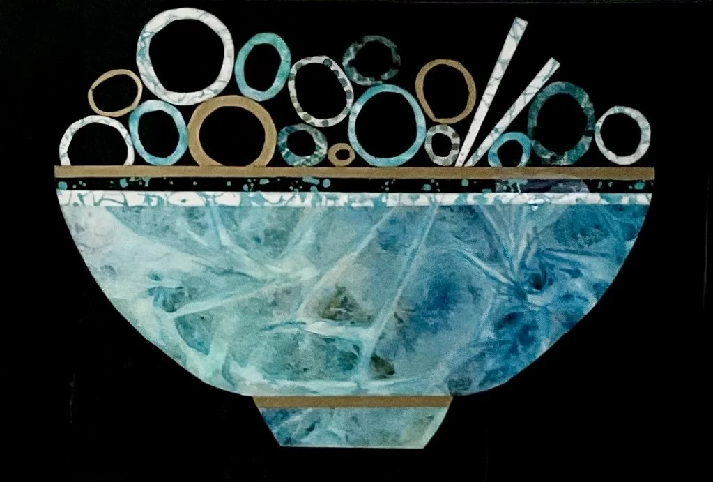 Elegant Noodles (Mixed Media - 14.5" x 21.5" x 1" - $1200 USD - Canada) Myriam Laberge