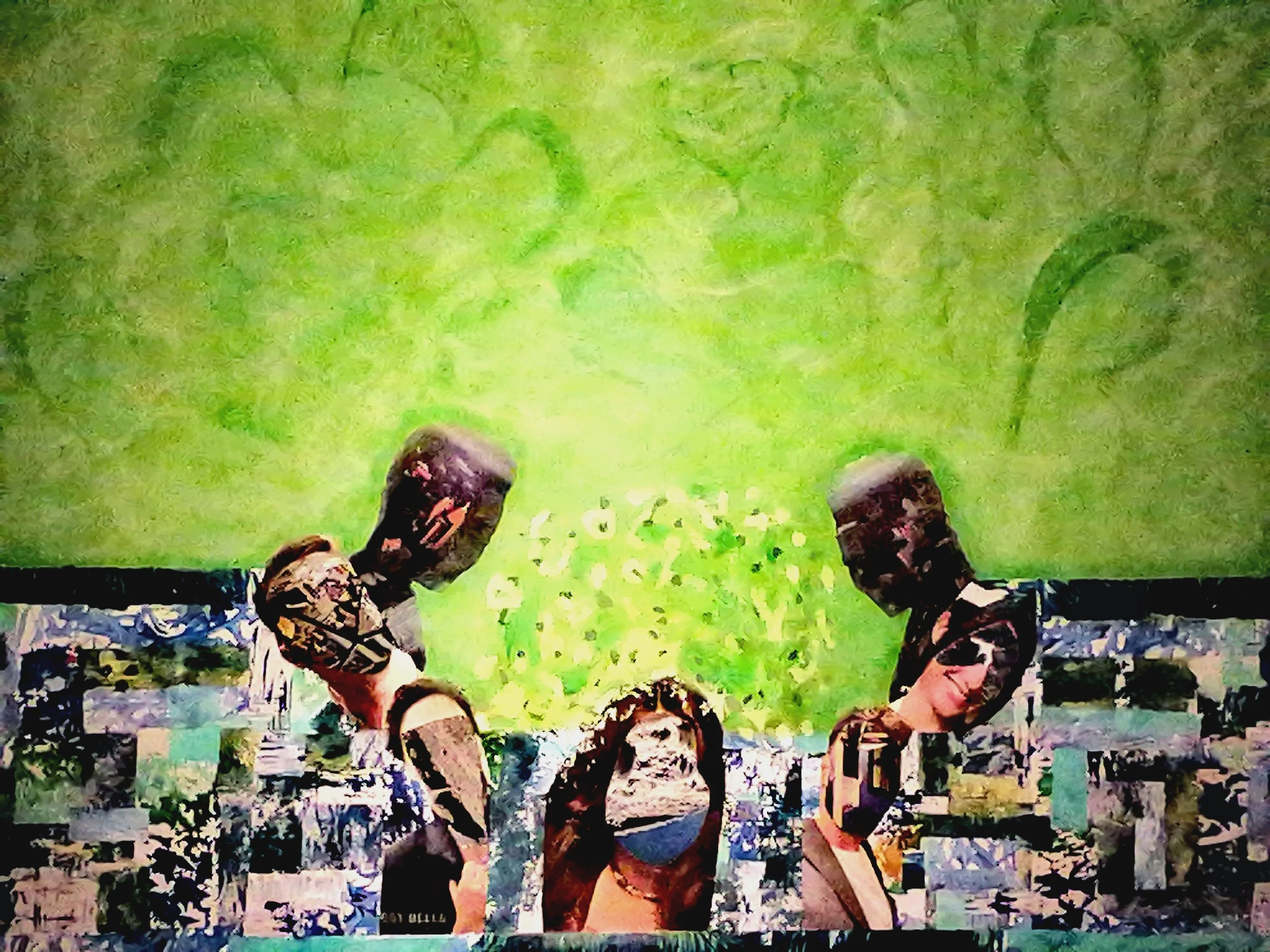 Entre mémoire et devenir (Mixed Media - 36 x 48 x 1 1/2 - $3500 - Canada) - Marie Sisley Chancy