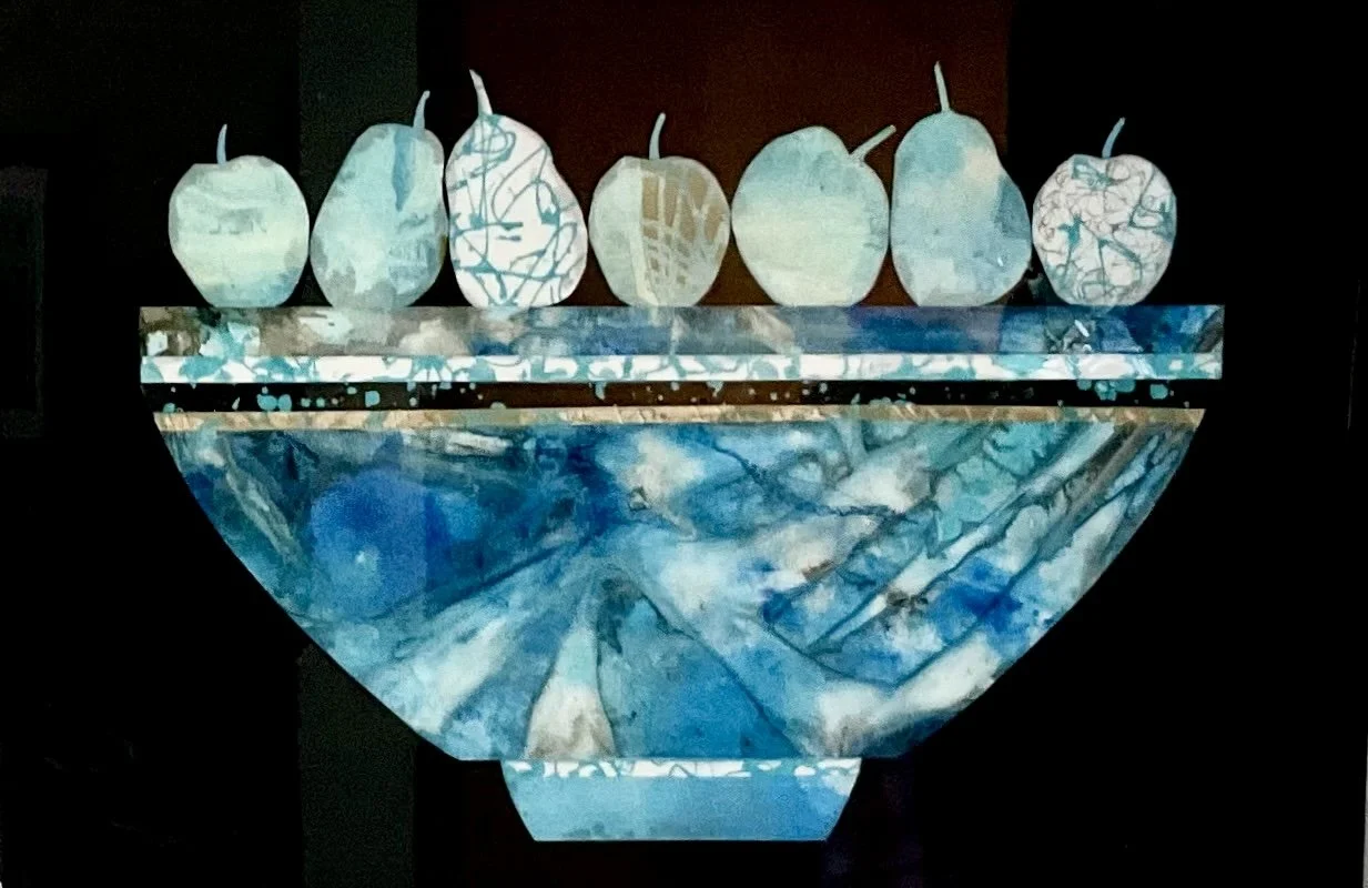 Ceramic Fruit (Mixed Media - 14.5" x 21.5" x 1" - $1200 USD - Canada) Myriam Laberge