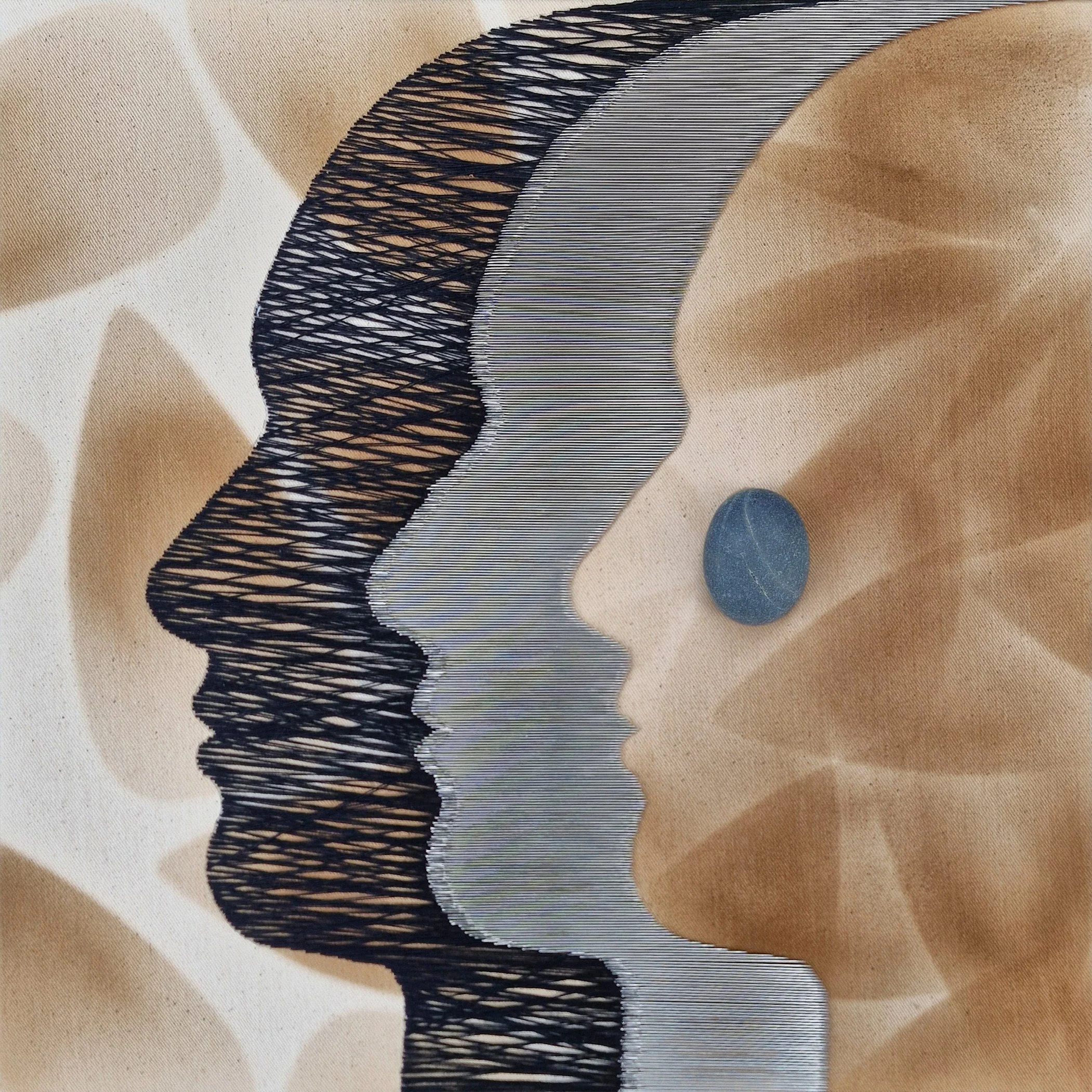 Stillness-Traces of Endurance (Mixed Media - 17.91 x 17.91 x 1 inches - $1500 - South Korea) - Jungjae Noh