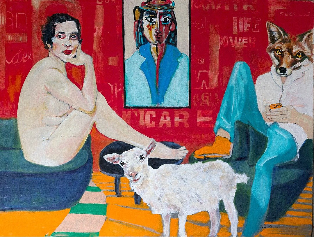 Art at Home (Painting - 36" x 48" - $2,500 CAD - Canada) Eva Lewarne