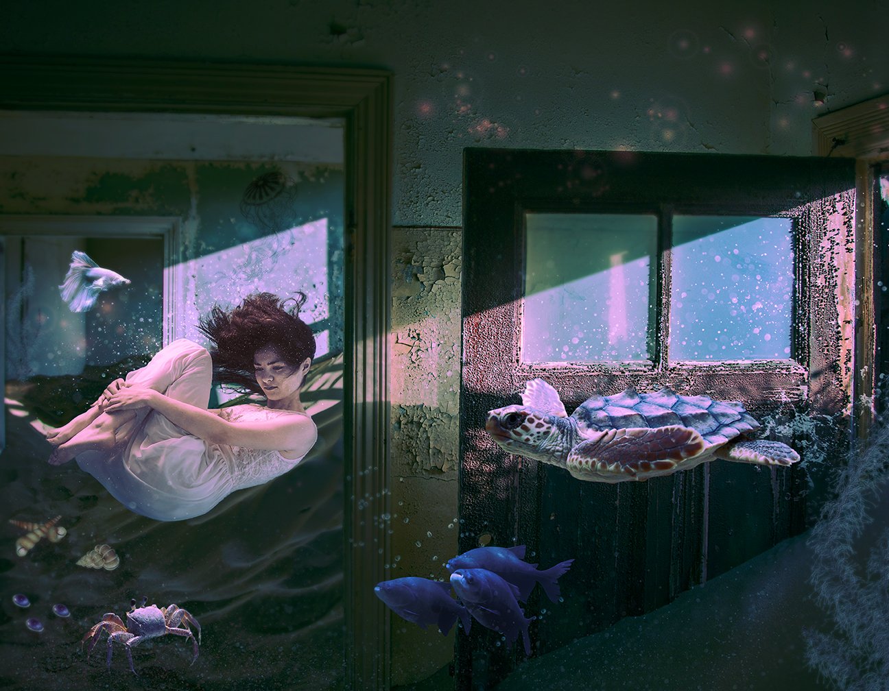 Diluvian 3 (Digital Art - 20"W x 15.5"H x 0 - $250 USD - USA) Linda Lewis