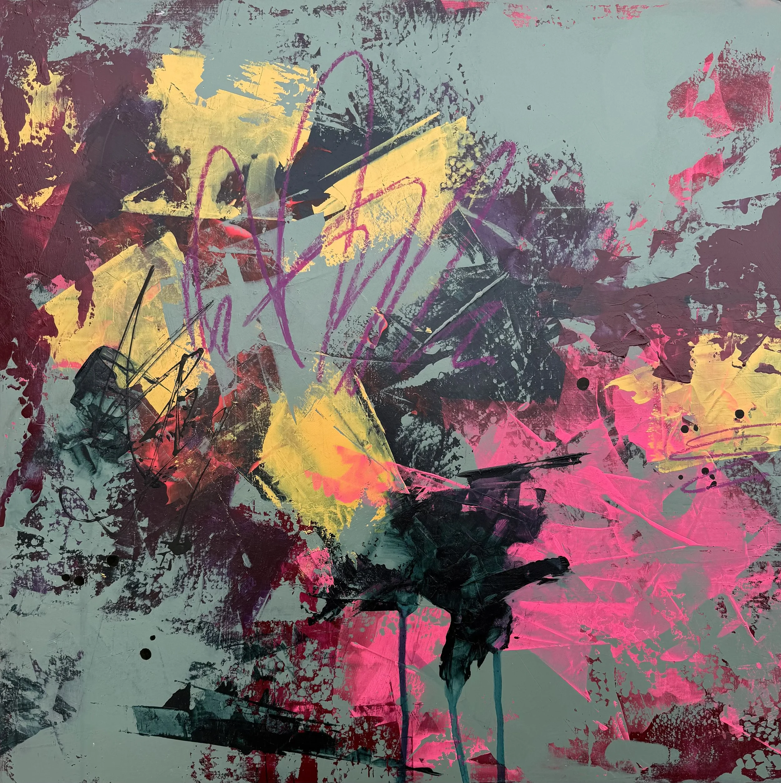Something Honest (Mixed Media - $400 - 20 x 20 x 1.5) - Nikki Braun