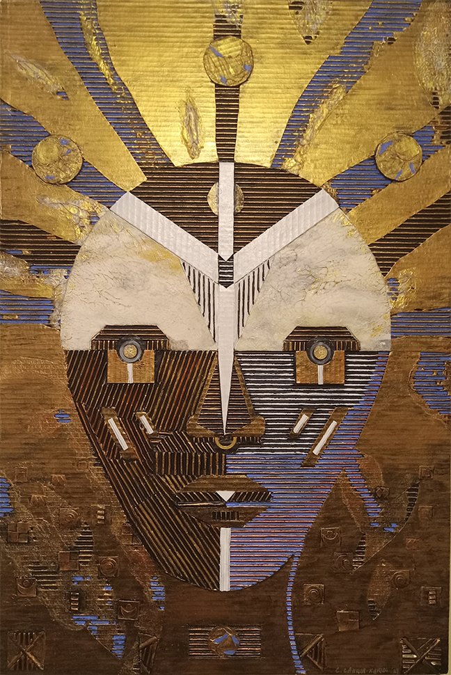 Sapian 1 (Mixed Media - 36" x 24" x 1.5" - $2,500 - USA) - Colleen Cannon-Karlos