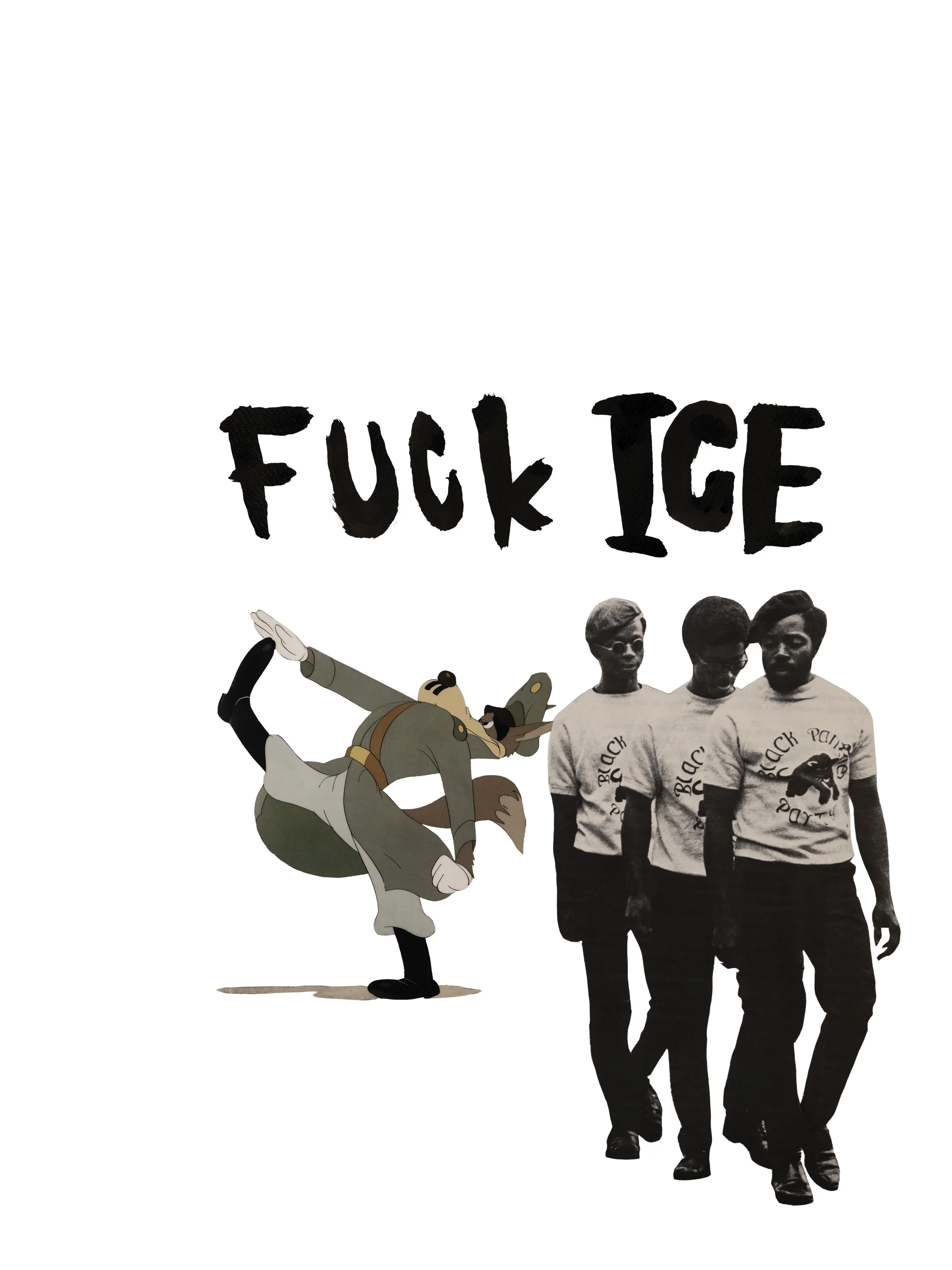 The Fascist State Goes In Cycles (Mixed Media - 18" x 24" - SOLD - Canada) Shane Joines