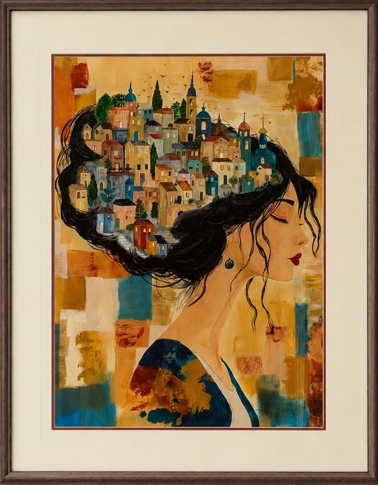 Place Within (Painting - $860 - 29*37 inches framed) - Shahrzad Farahmand