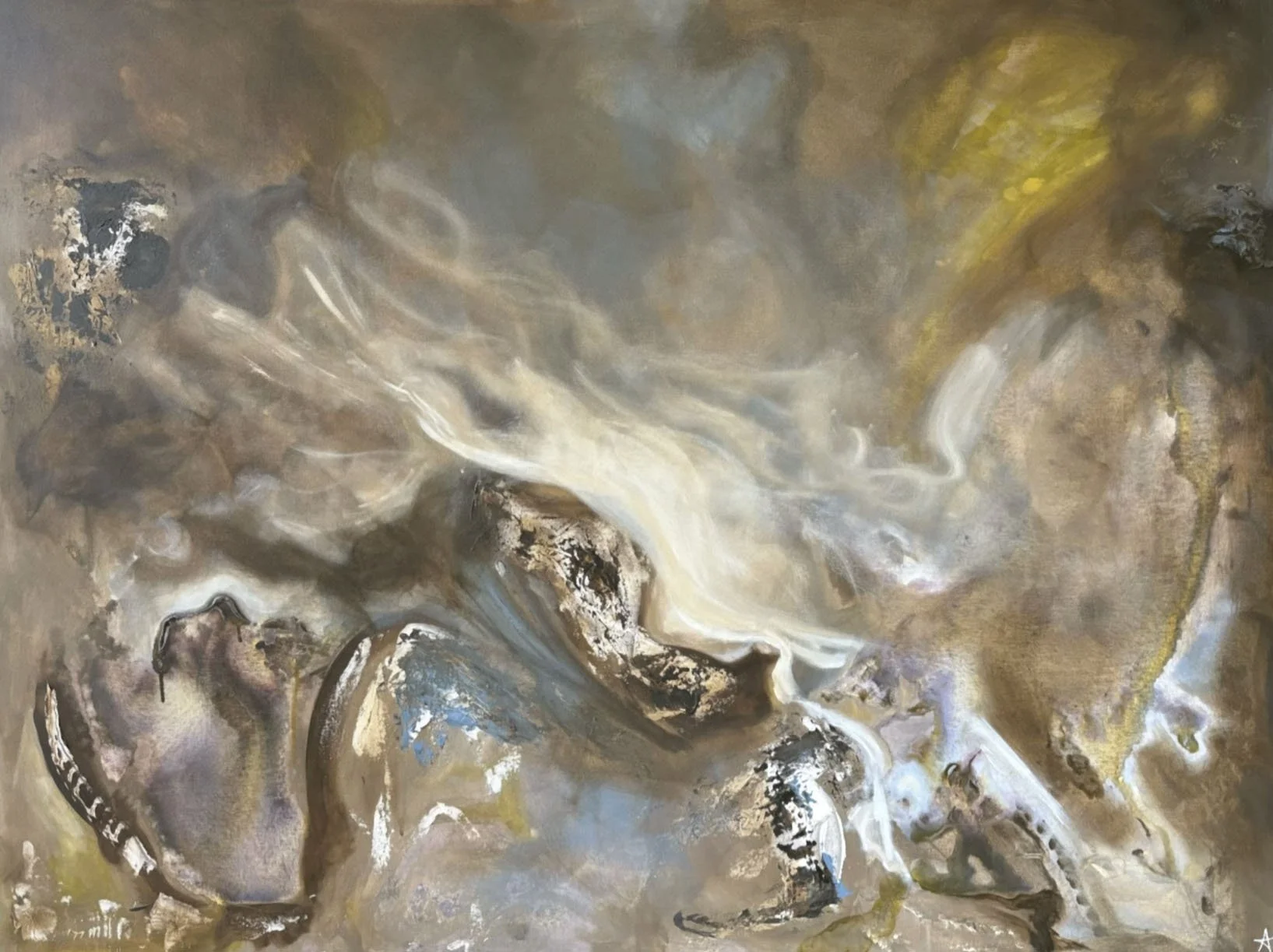 Rise and Fall (Painting - $1700 - 36 x 48 x 1.5 in.) - Alba Barranca