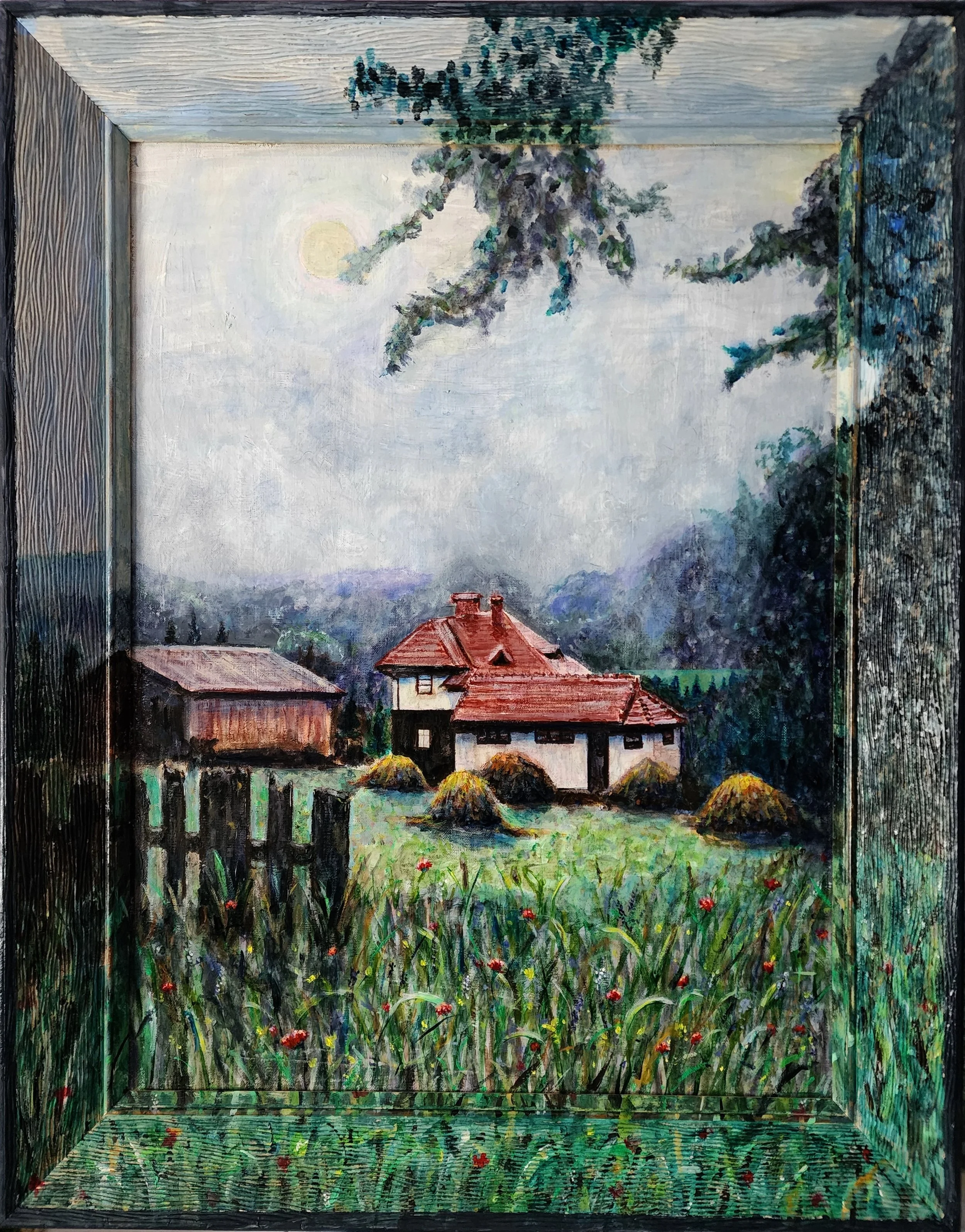 Up above Busteni, Prahova, Romania (Painting - 28" x 22" x 2" - $650 CAD - Canada) Kevin Budd