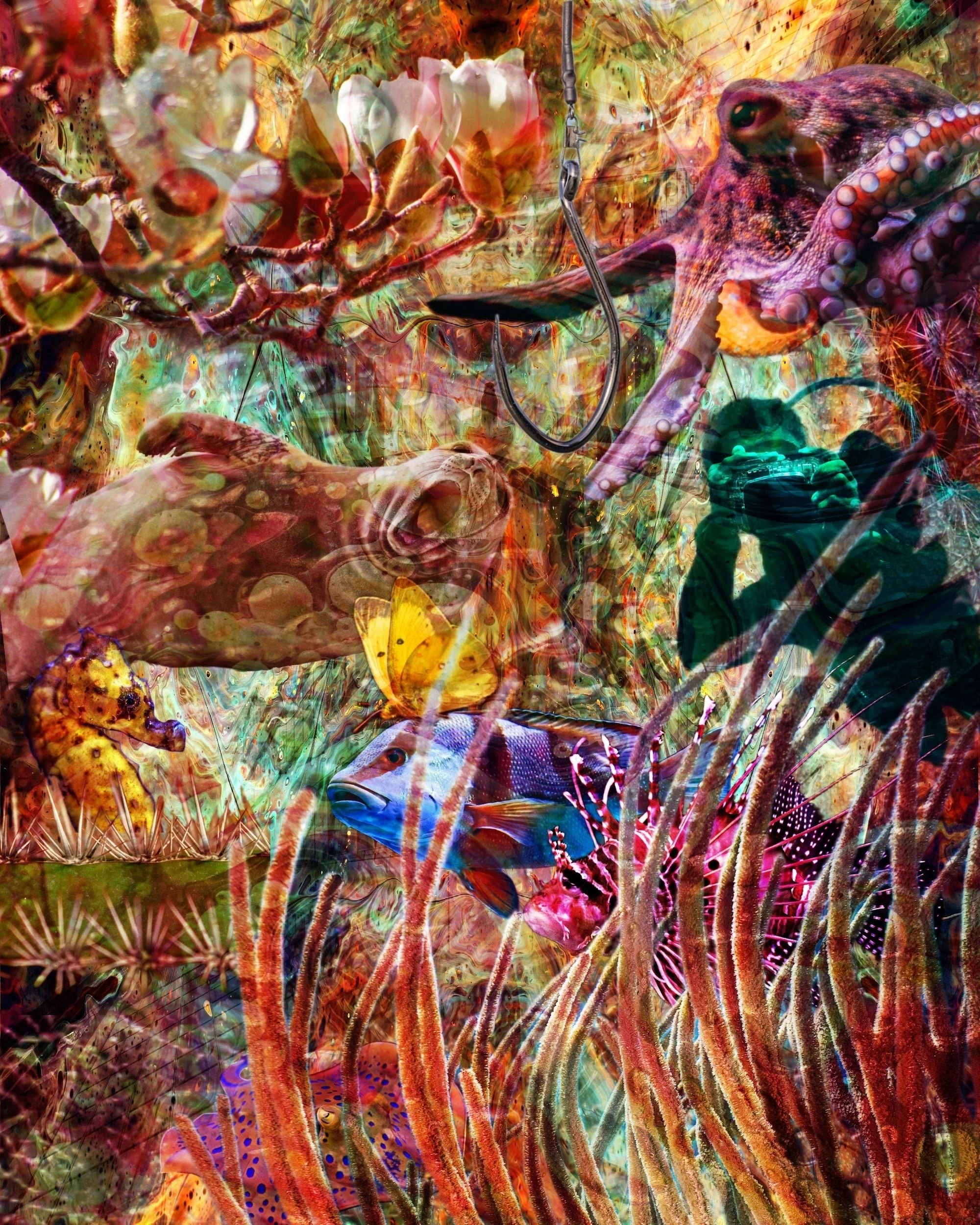 Beneath the Hook (Digital Art - 16" x 20" - USA) Jessica Kramer