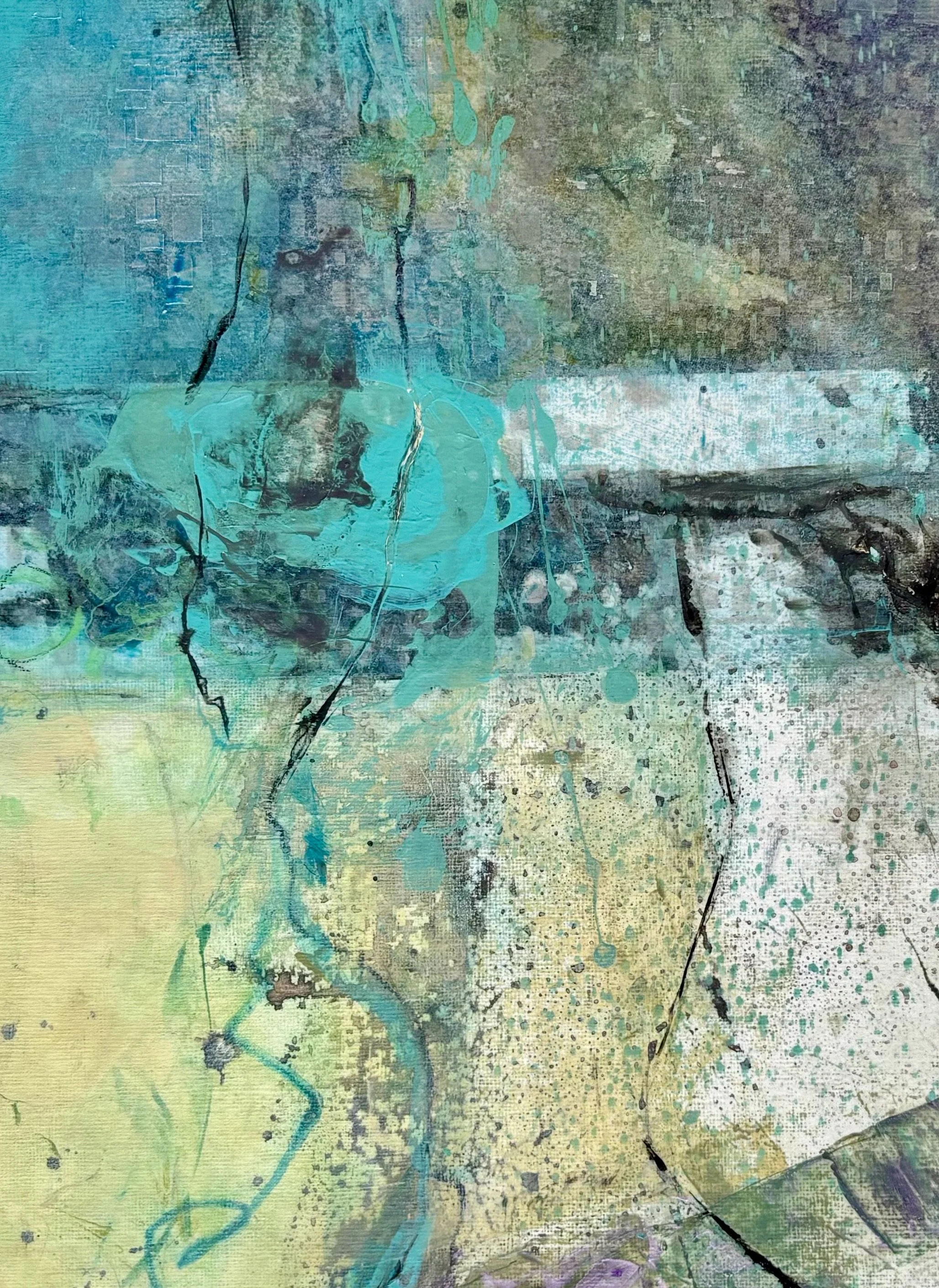 Threaded by Violet Light (Painting - 12" x 9" - $590 CAD - Canada) - Myriam Laberge